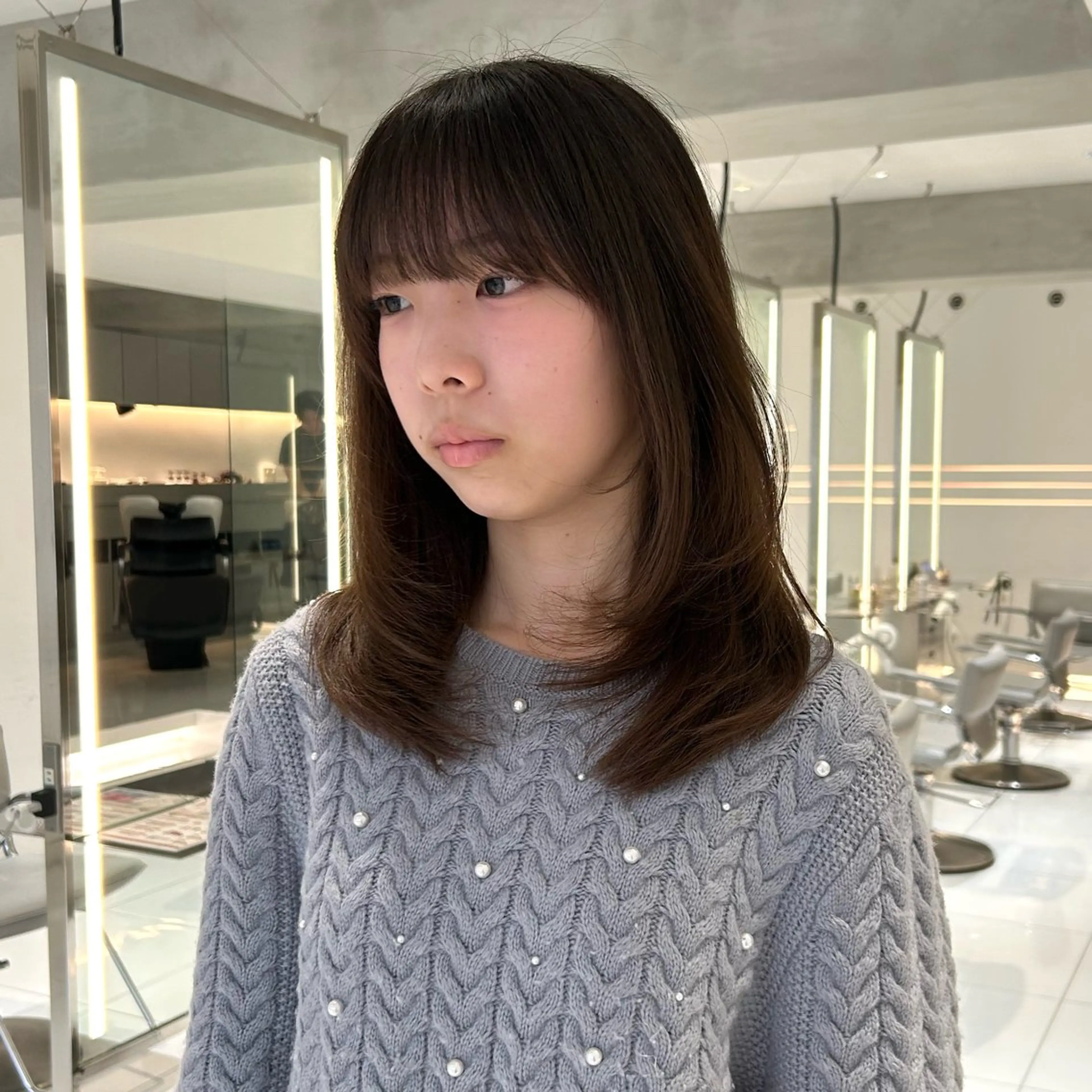 ミディアム レイヤーカット カット ココナ./ 艶っぽカラー🐏のヘアスタイル