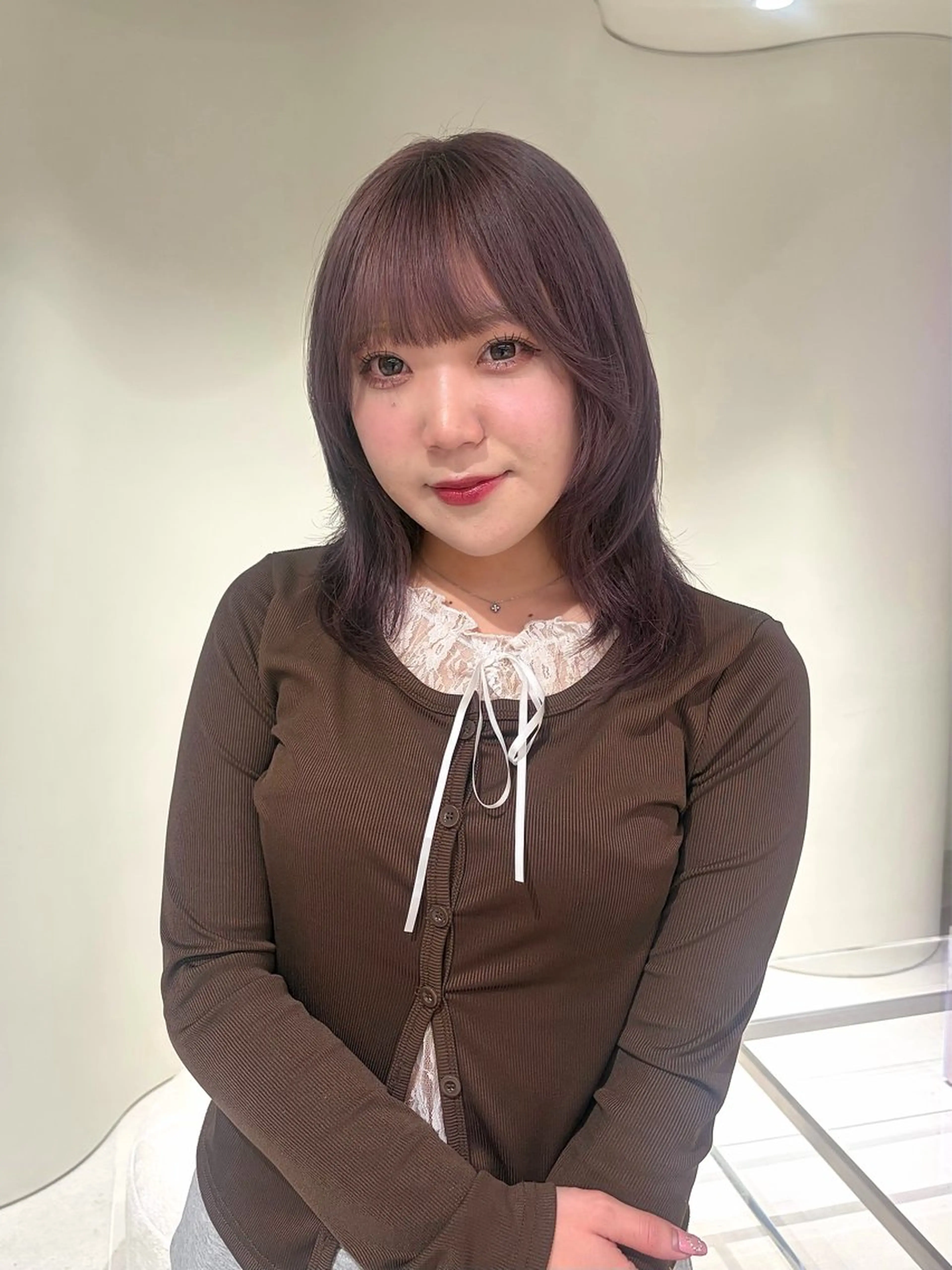 ミディアム カラー ベージュカラー ラベンダーカラー ラベンダーベージュ ヘアカラー aoi 🪐keen立川のヘアスタイル