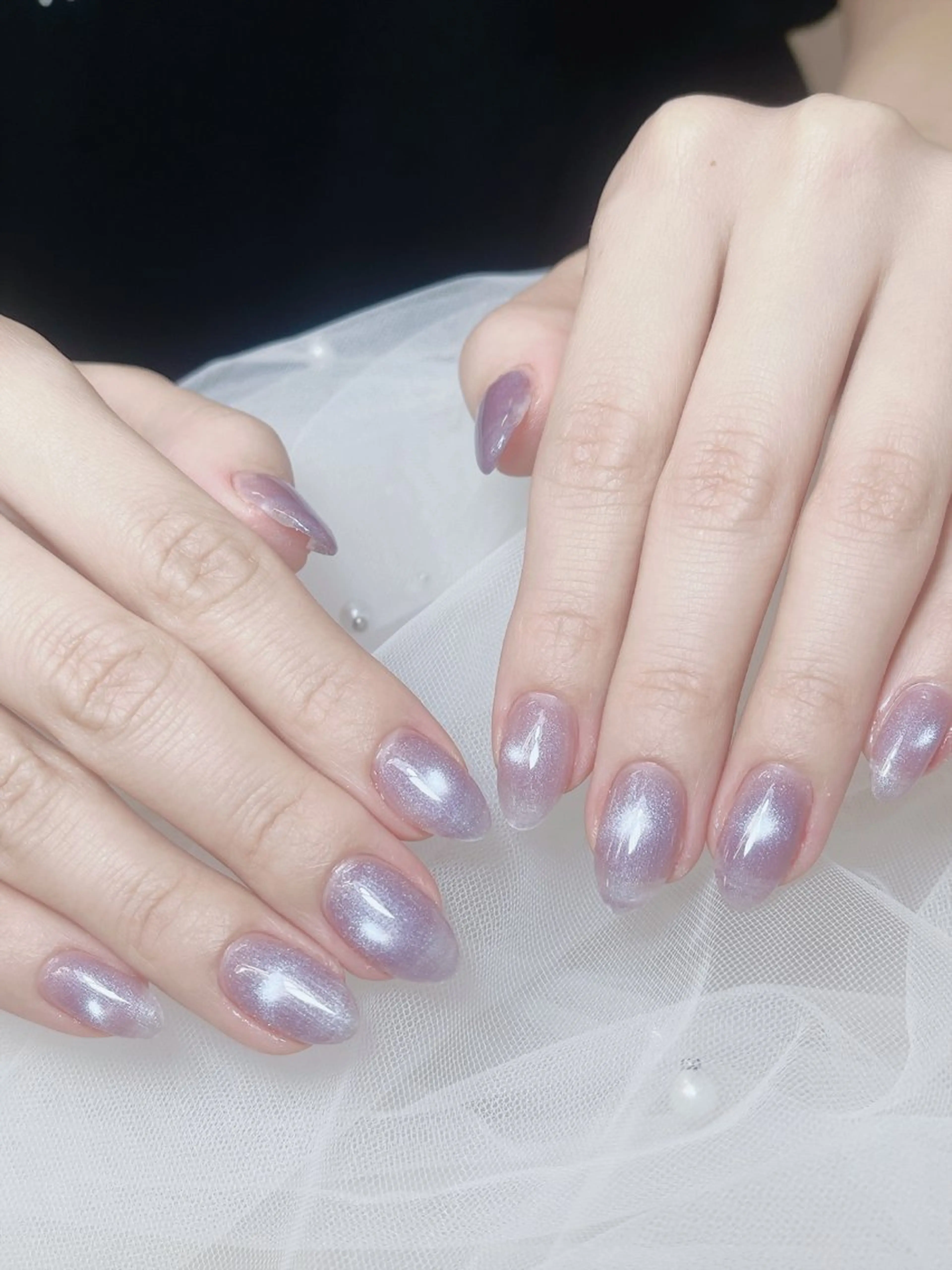 ネイル チークネイル フレンチネイル グラデーション キラキラネイル 韓国ネイル ハンドネイル DUO MI所属・DUO   MI nail salonのネイルデザイン