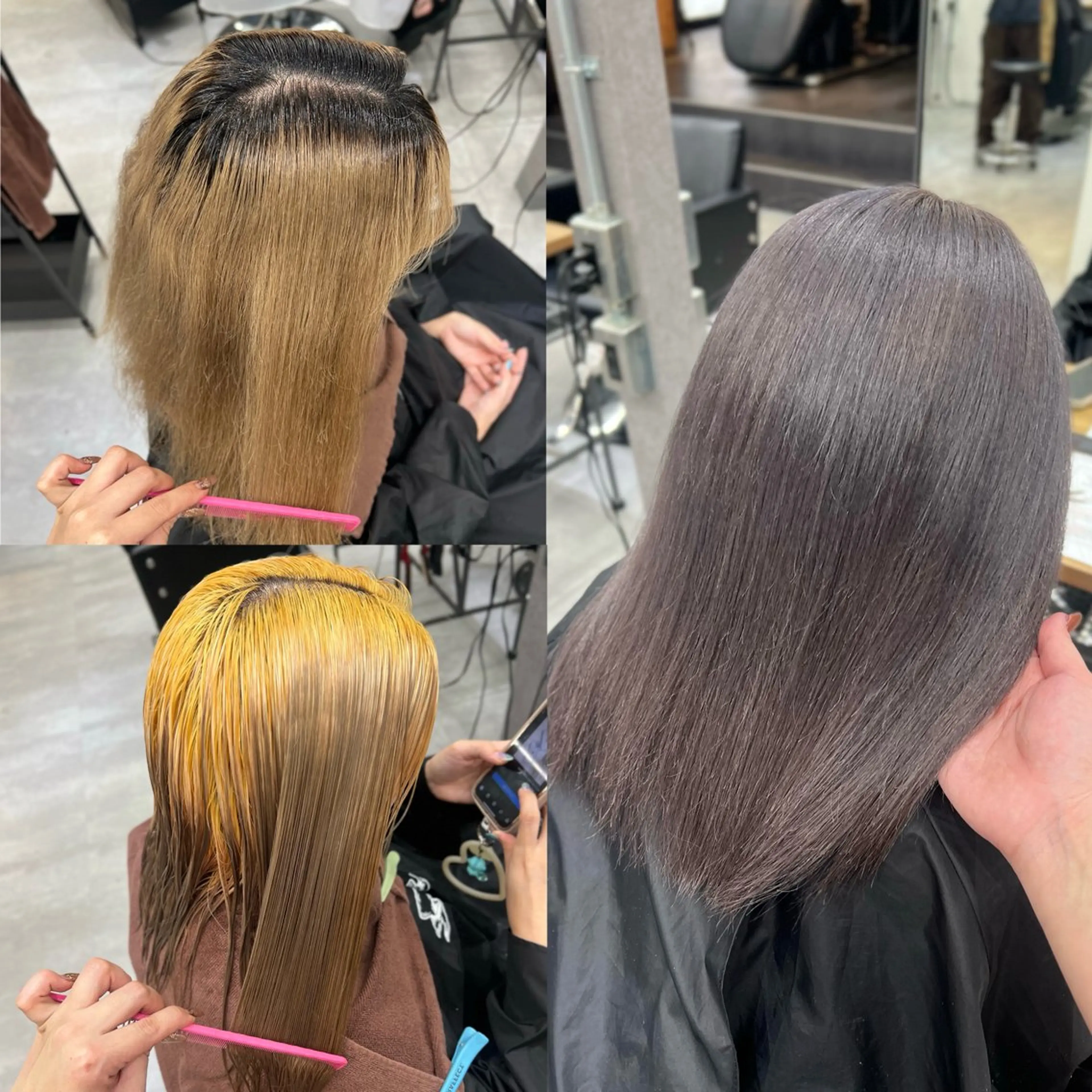 ロング カラー シールエクステ ブリーチ 透明感カラー デザインカラー ダブルカラー いろあそび所属・八王子早朝🉐カット モデル募集🉐のヘアスタイル