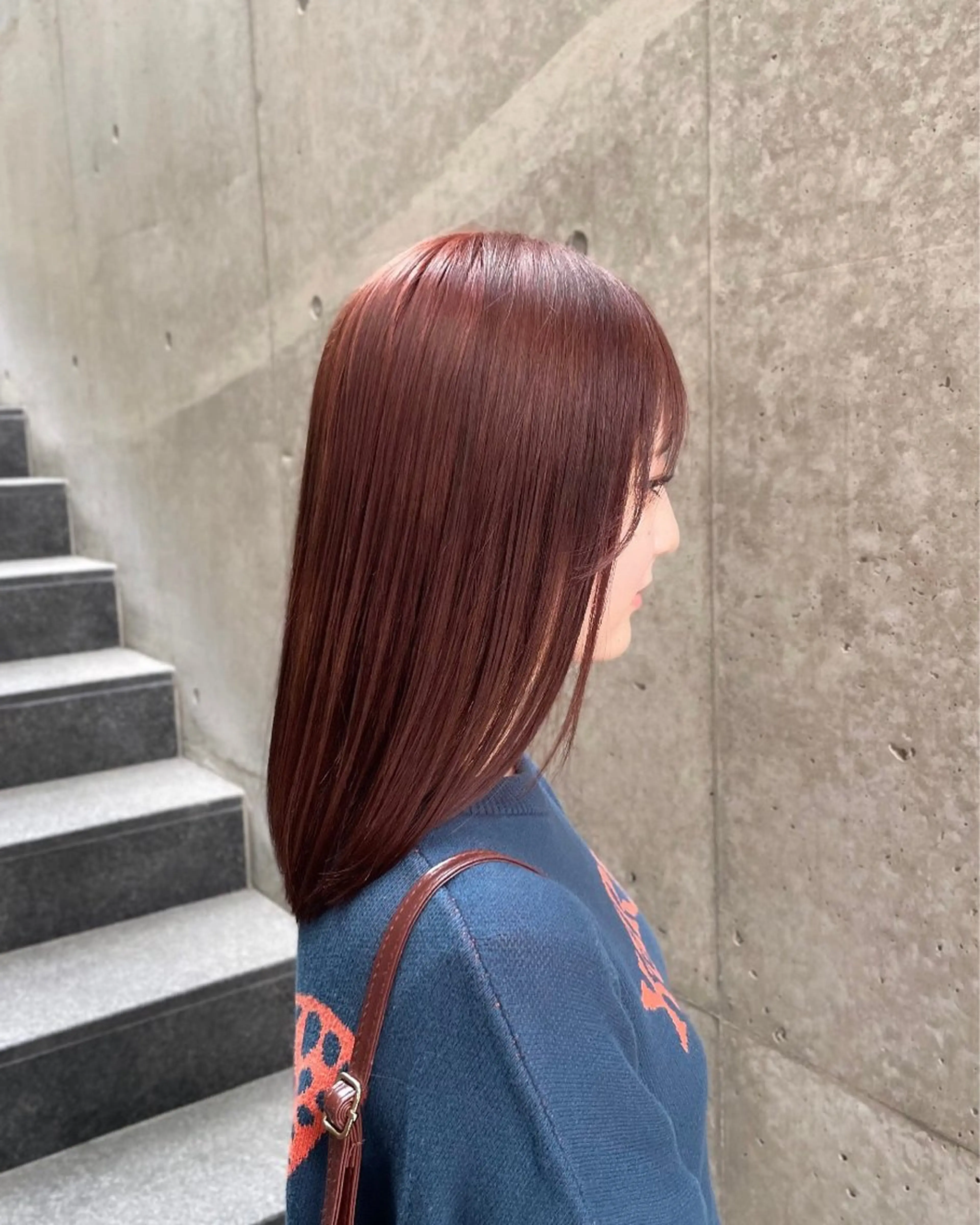 ミディアム ヘアカラー LEF TATEMACHI所属・西山祐生/ハイトーン /ケアブリーチ/艶髪のヘアスタイル