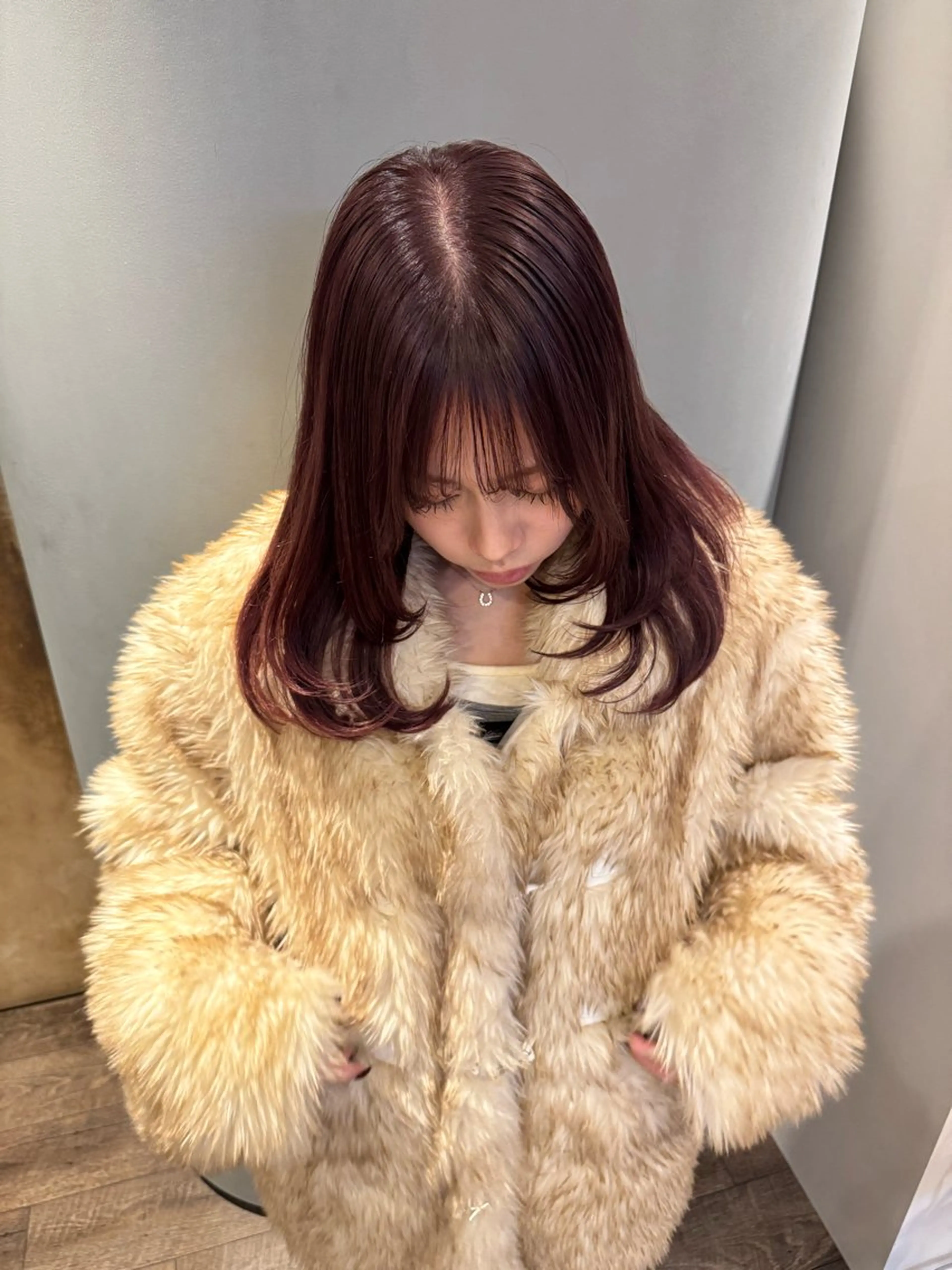 セミロング カラー ピンクカラー カット ヘアカラー lot Karen / 心斎橋のヘアスタイル