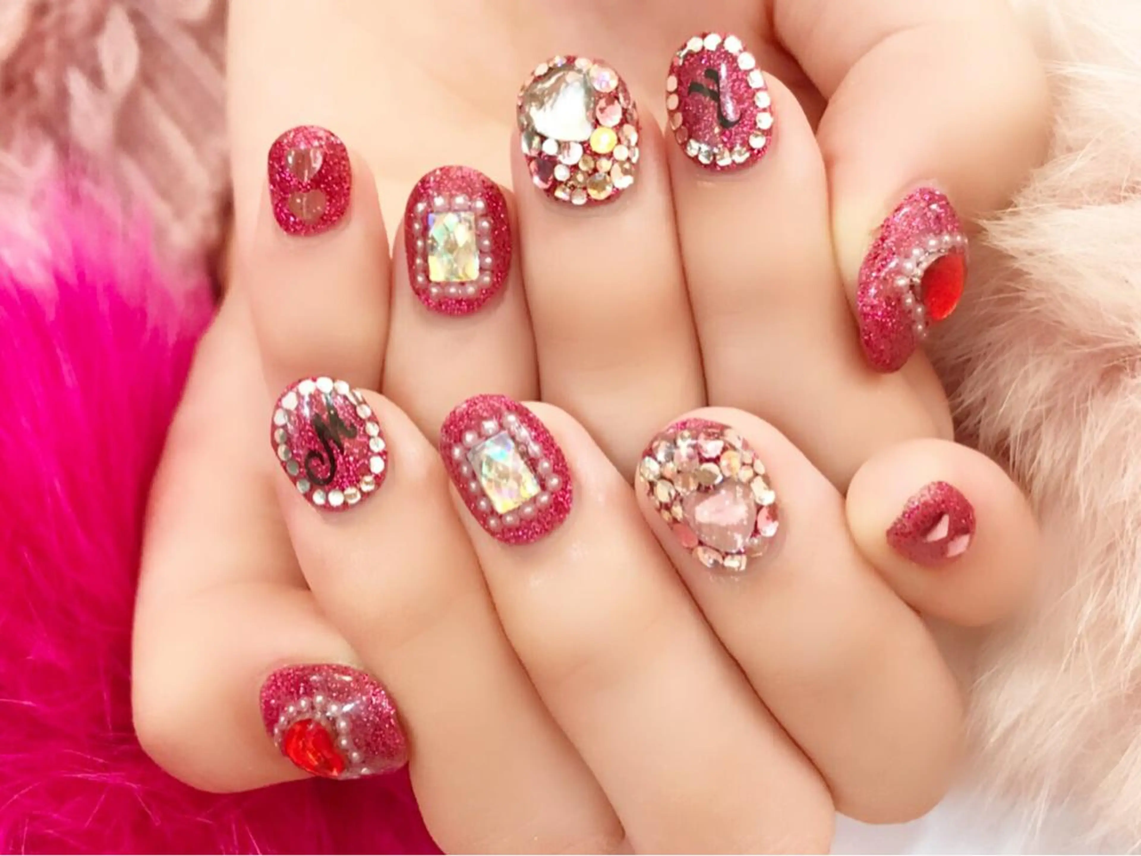 ショート カラー ネイル 成人式 ネイルチップ NAILSGOGO shibuyaのネイルデザイン