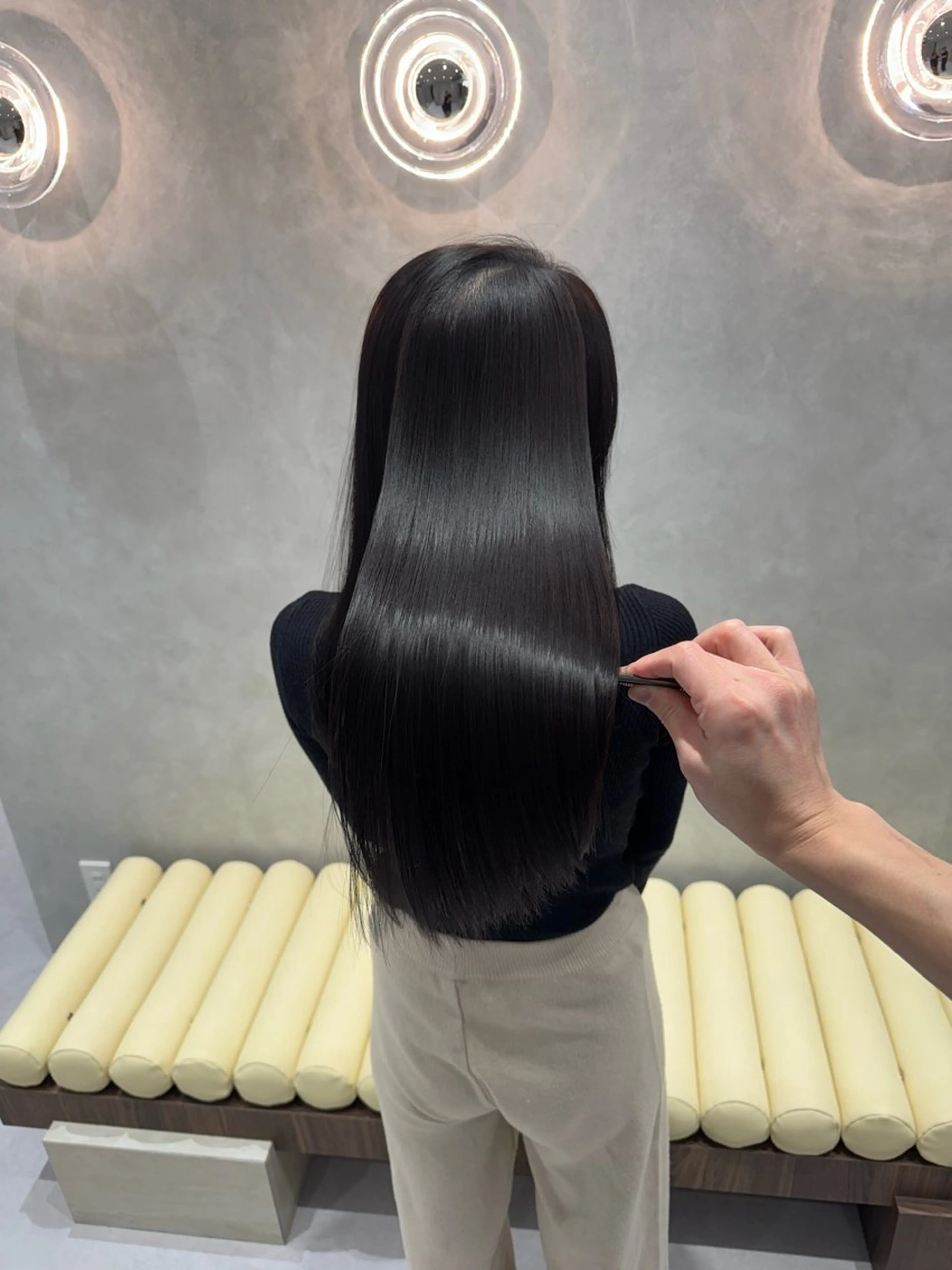 ロング 髪質改善 韓国風ヘア 縮毛矯正 SALOWIN east店6F所属・TAKUMI 【美髪特化】のヘアスタイル