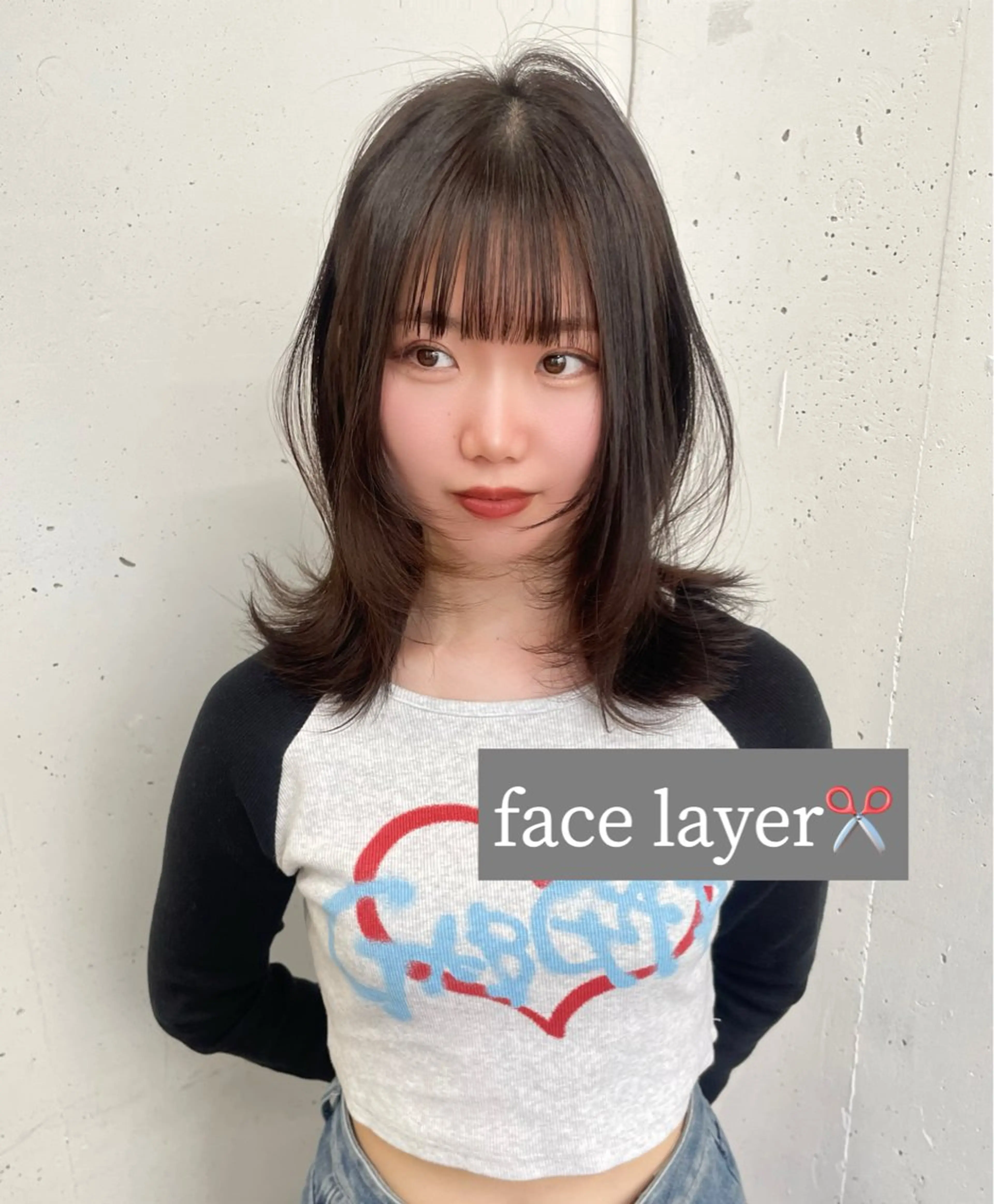 ミディアム カット レイヤーカット/ 縮毛矯正/ミサキ💐のヘアスタイル