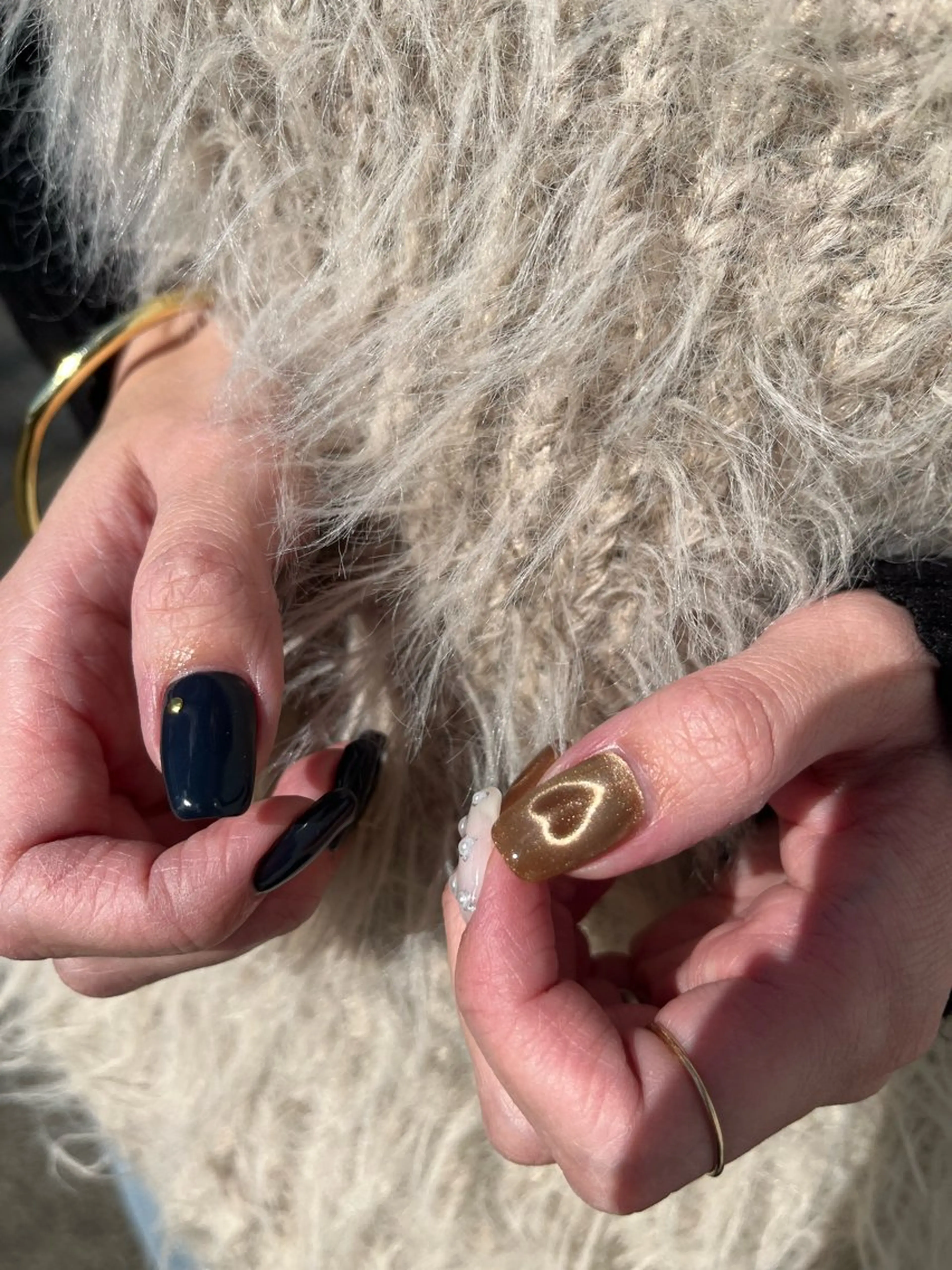 ネイル ハート ミラーネイル ワンカラーネイル S. SAYAのネイルデザイン