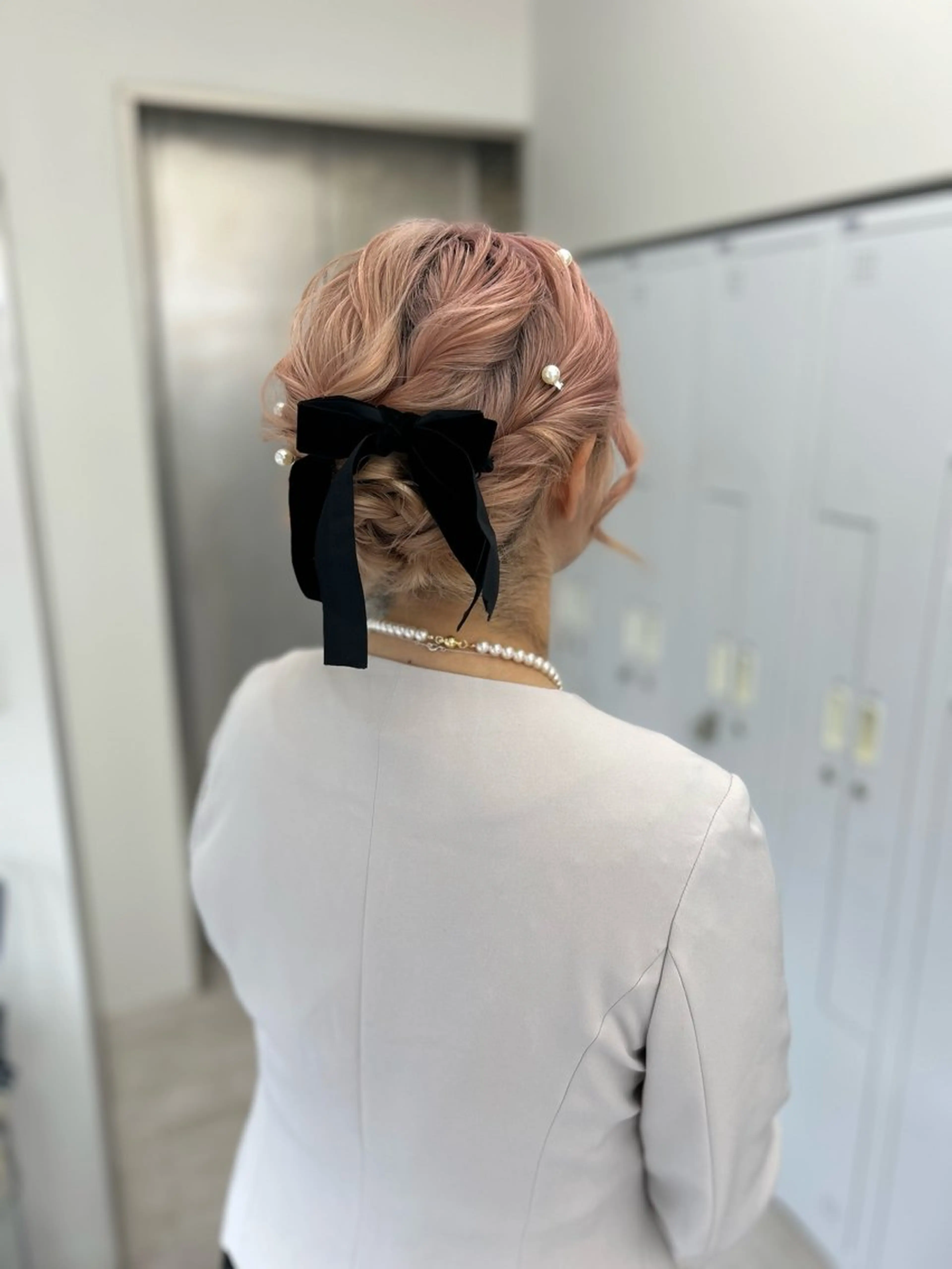 ミディアム ヘアアレンジ カット ヘアセット 名古屋／ブリーチ無し カラー／小顔カットのヘアスタイル