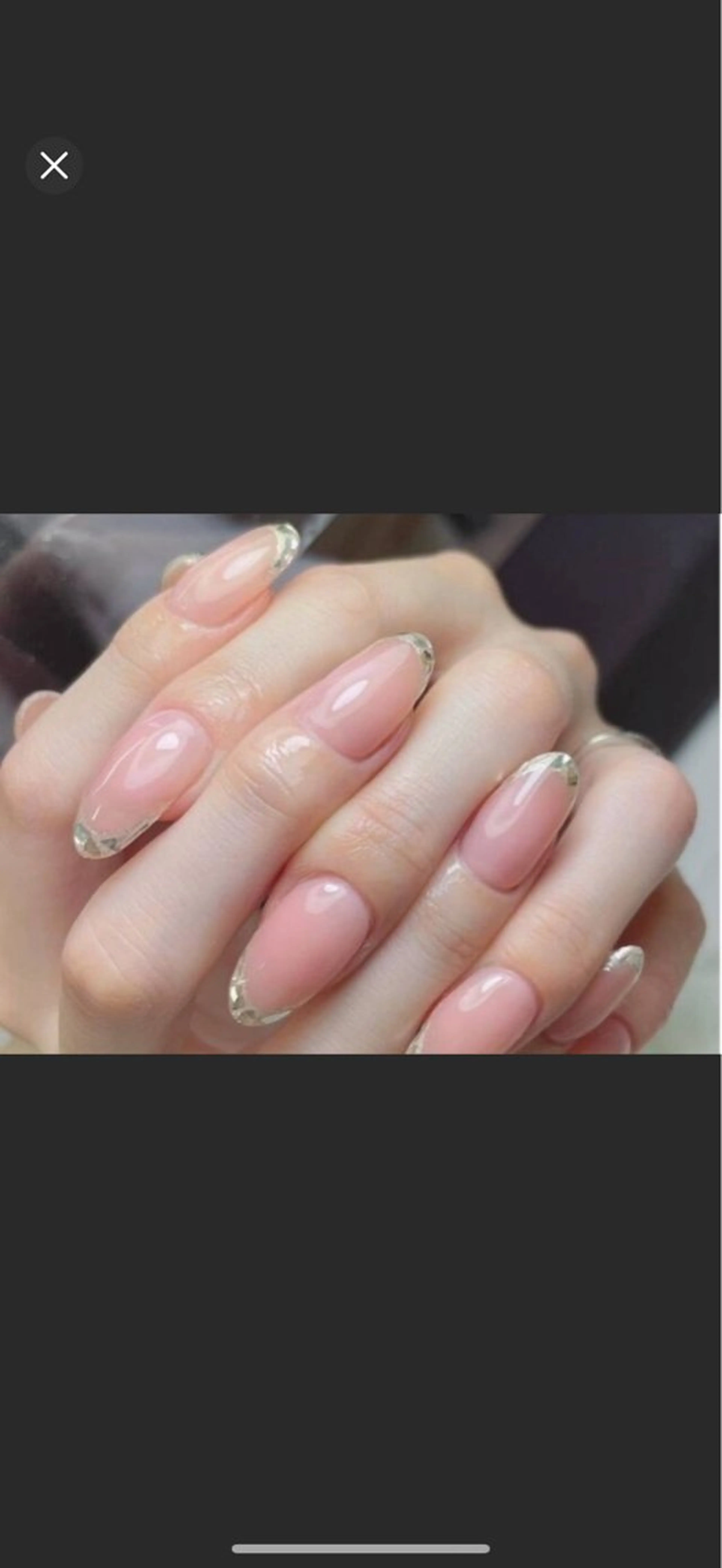 【6/29・7/3,7,8】 ⭐️ハンドネイル オフ込み ガラスフレンチ⭐️お直し不可⭐️¥2200の写真