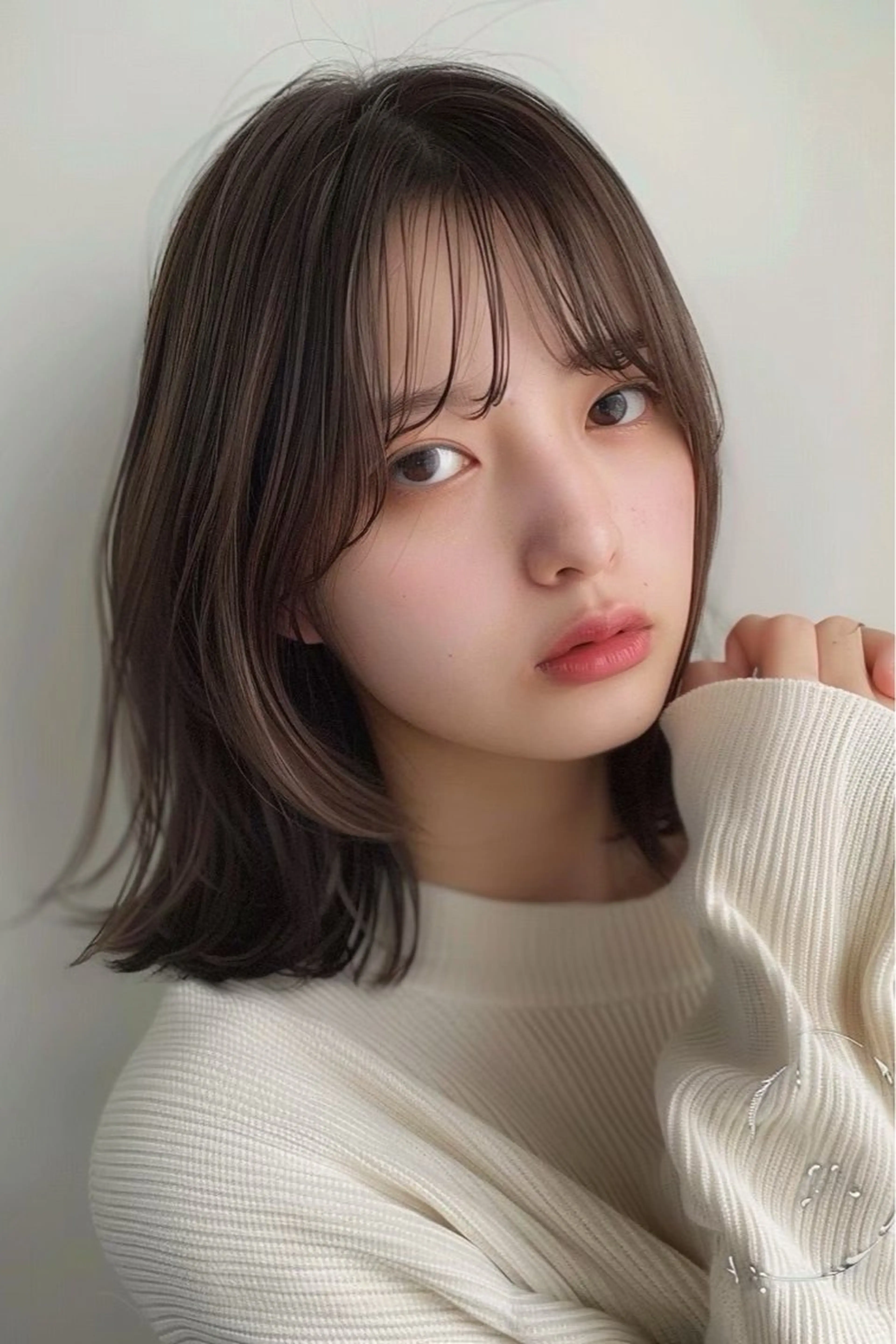 ミディアム カラー カット ヘアカラー トリートメント 圧倒的似合わせ ケアカラーYUTOのヘアスタイル