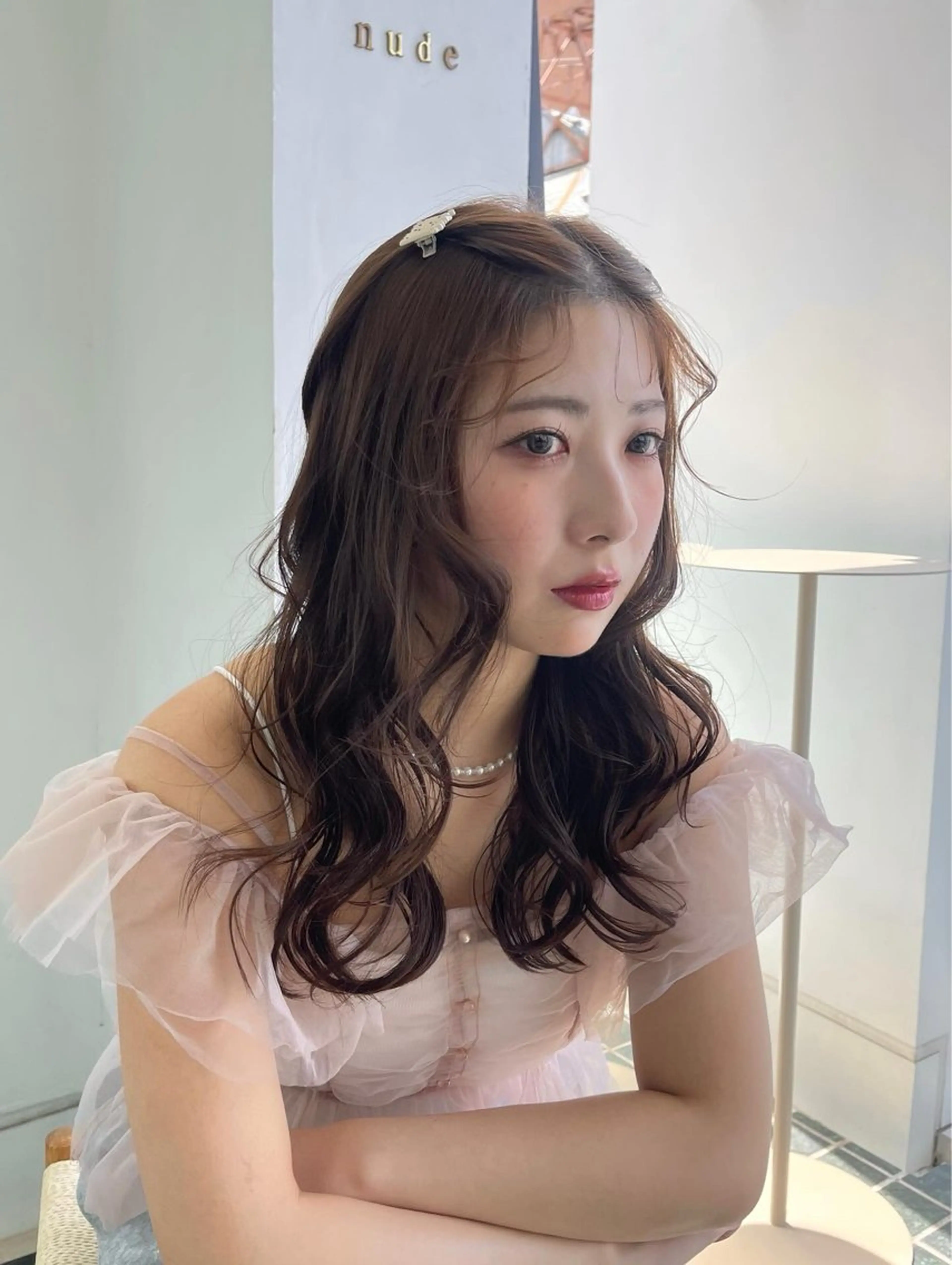 ロング カラー ベージュカラー ヘアカラー トリートメント 愛莉/ラベンダー/ ベージュ/ブラウンのヘアスタイル