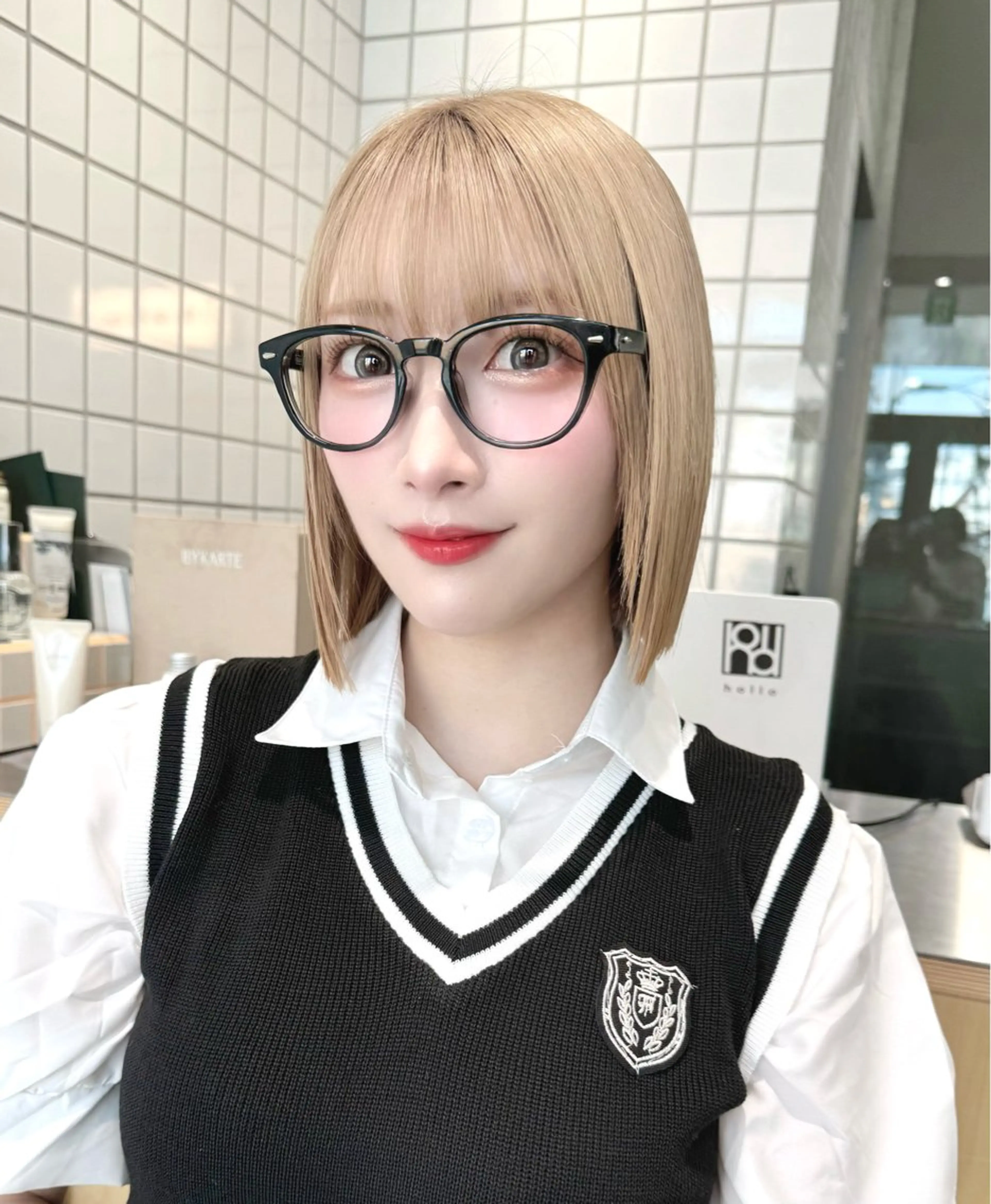 ショート カット ヘアカラー トリートメント hollo渋谷所属・タッセルボブ /DAIKIのヘアスタイル