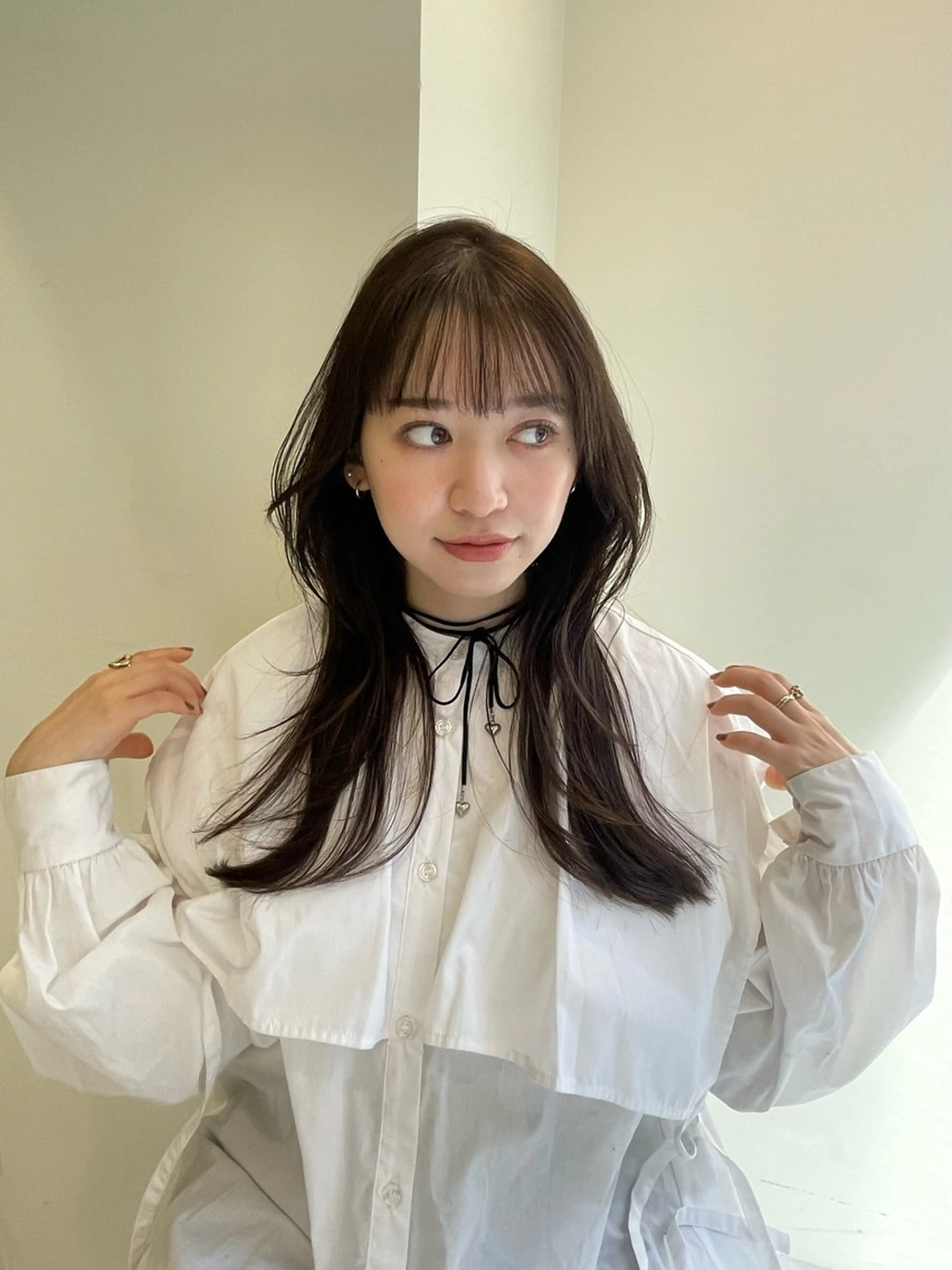 セミロング 透明感🍨レイヤー ヘアセット/miyuのヘアスタイル