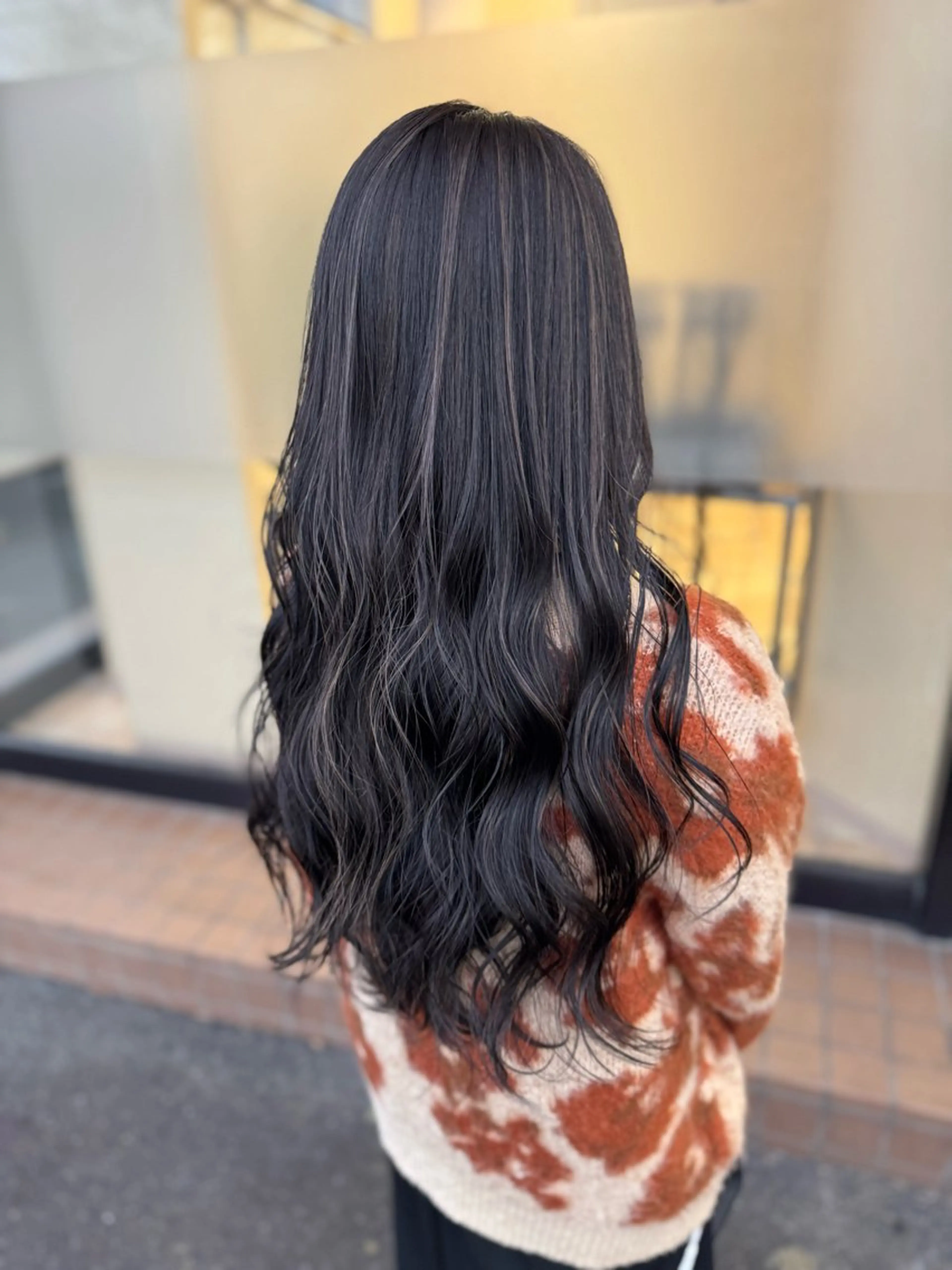 ロング ハイライト ヘアカラー トリートメント 🇰🇷韓国風顔周り NANAMI🇰🇷のヘアスタイル