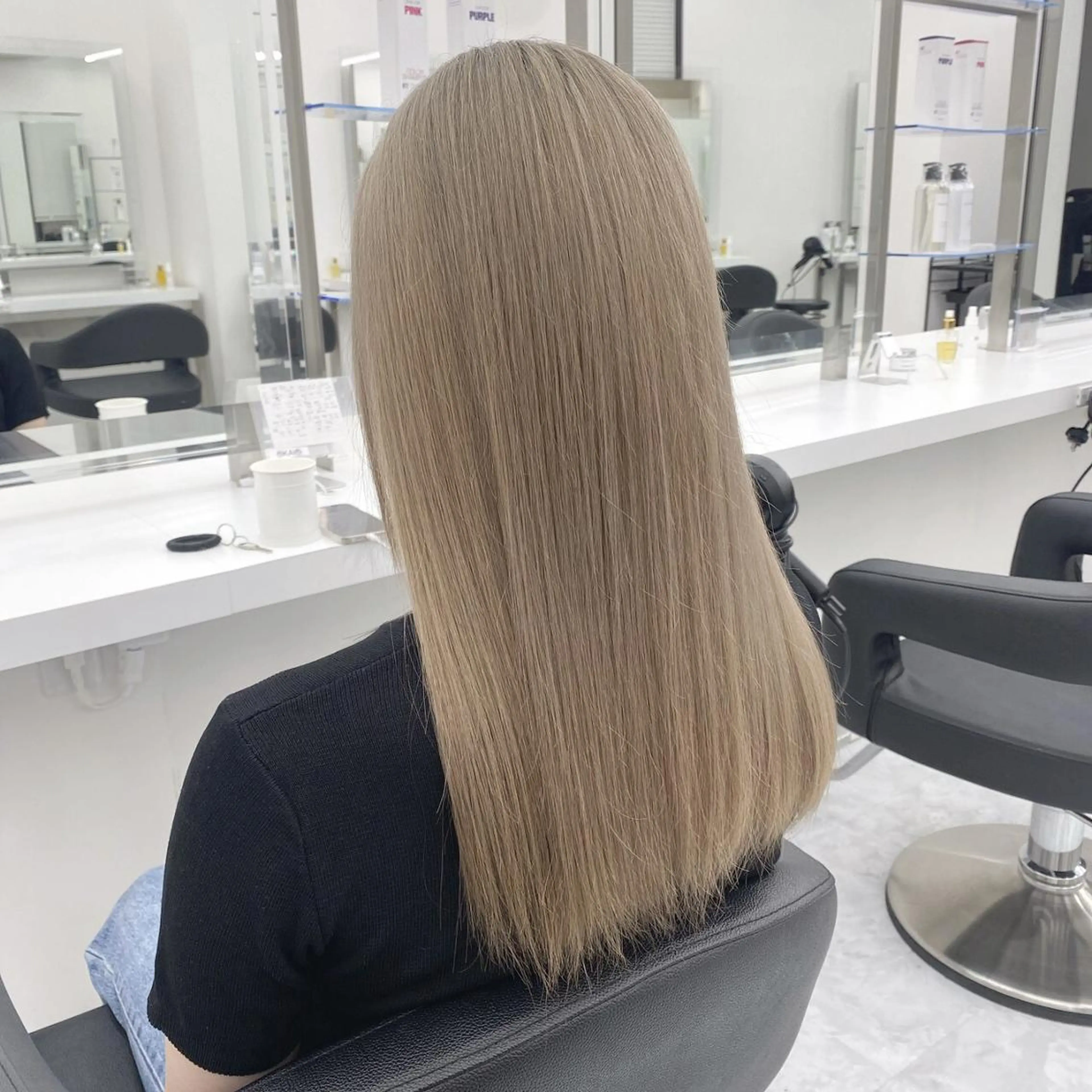 セミロング カラー ベージュカラー 似合わせカット カット ヘアカラー ♡ダブルカラー特化♡ miyuのヘアスタイル