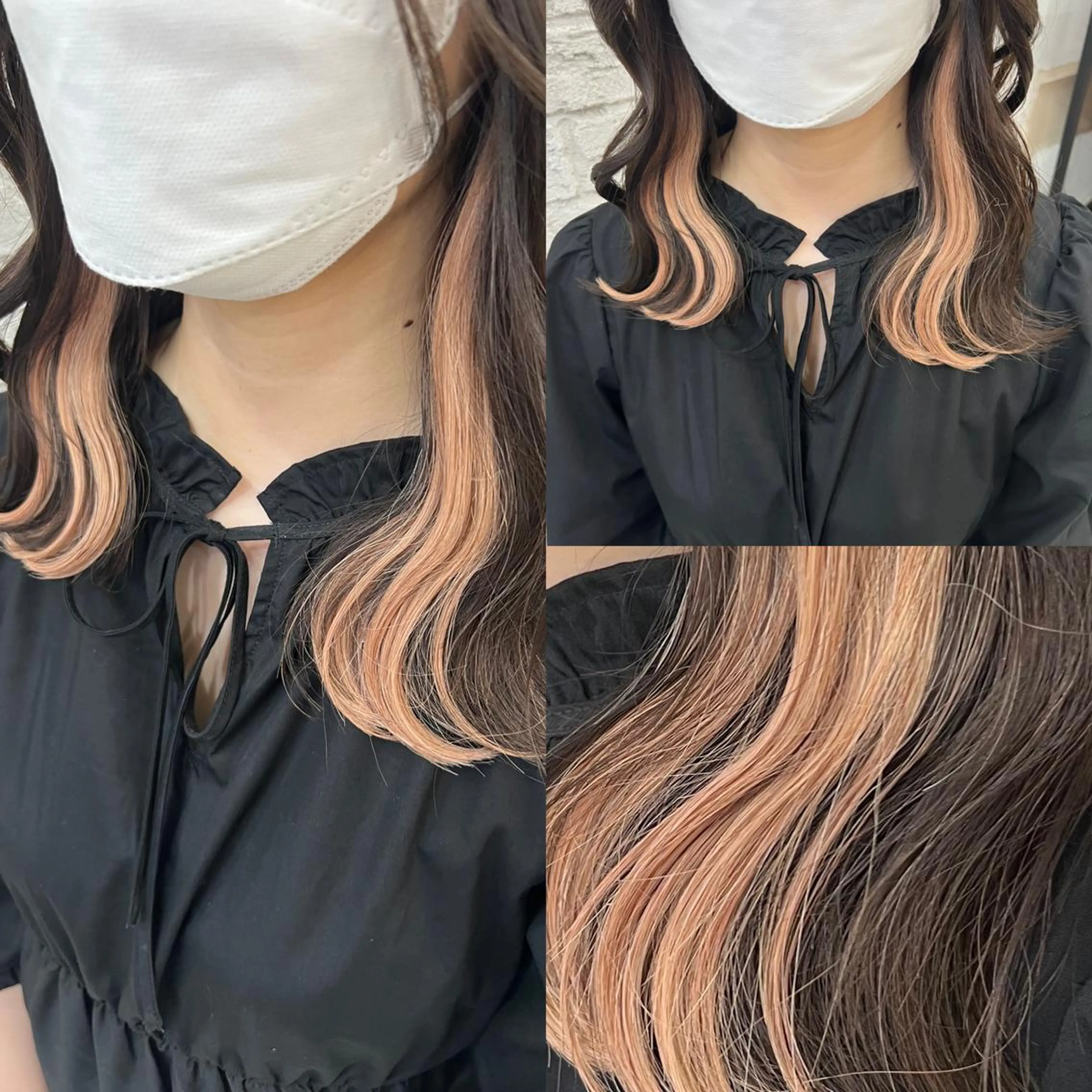 セミロング エクステ エクステ＆艶カラー 🎀YURINA🎀のヘアスタイル