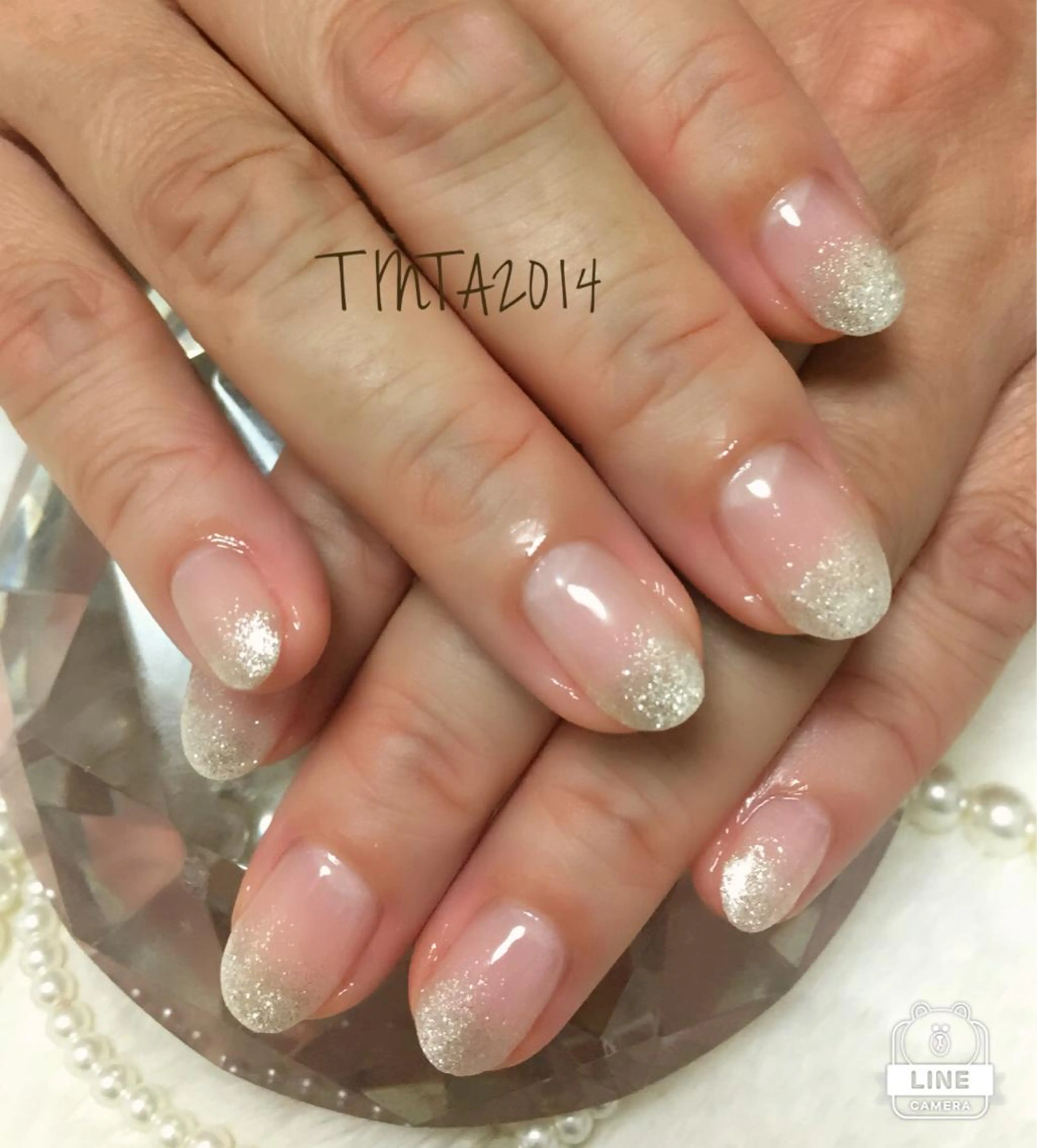 ネイル グラデーション ラメ(グリッター) ラメグラデーション ネイルサロン ティンタ所属・馬場 典子のネイルデザイン