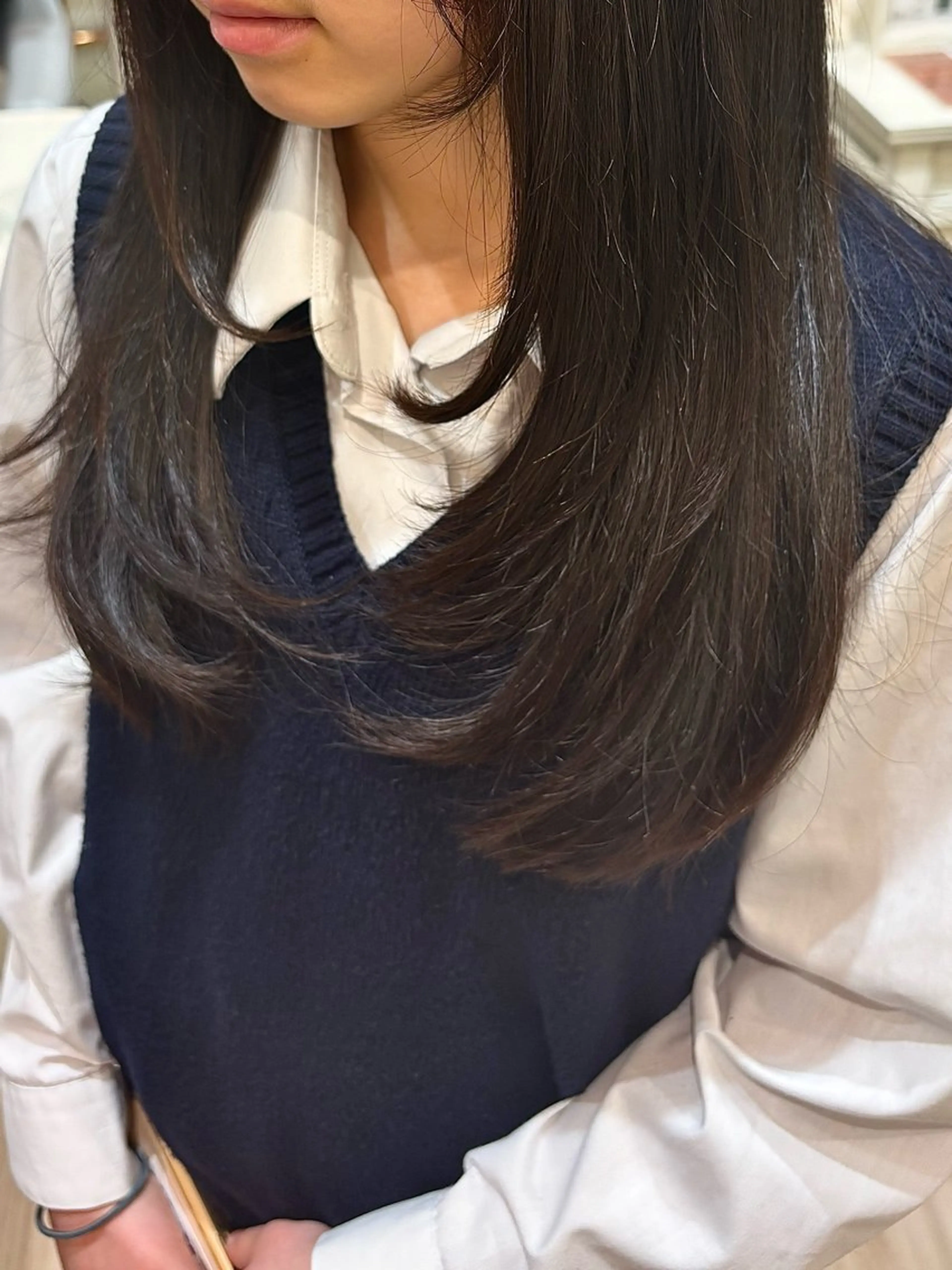 セミロング カラー ヘアアレンジ カット レイヤー/顔まわり 透明感カラー柳澤優名のヘアスタイル