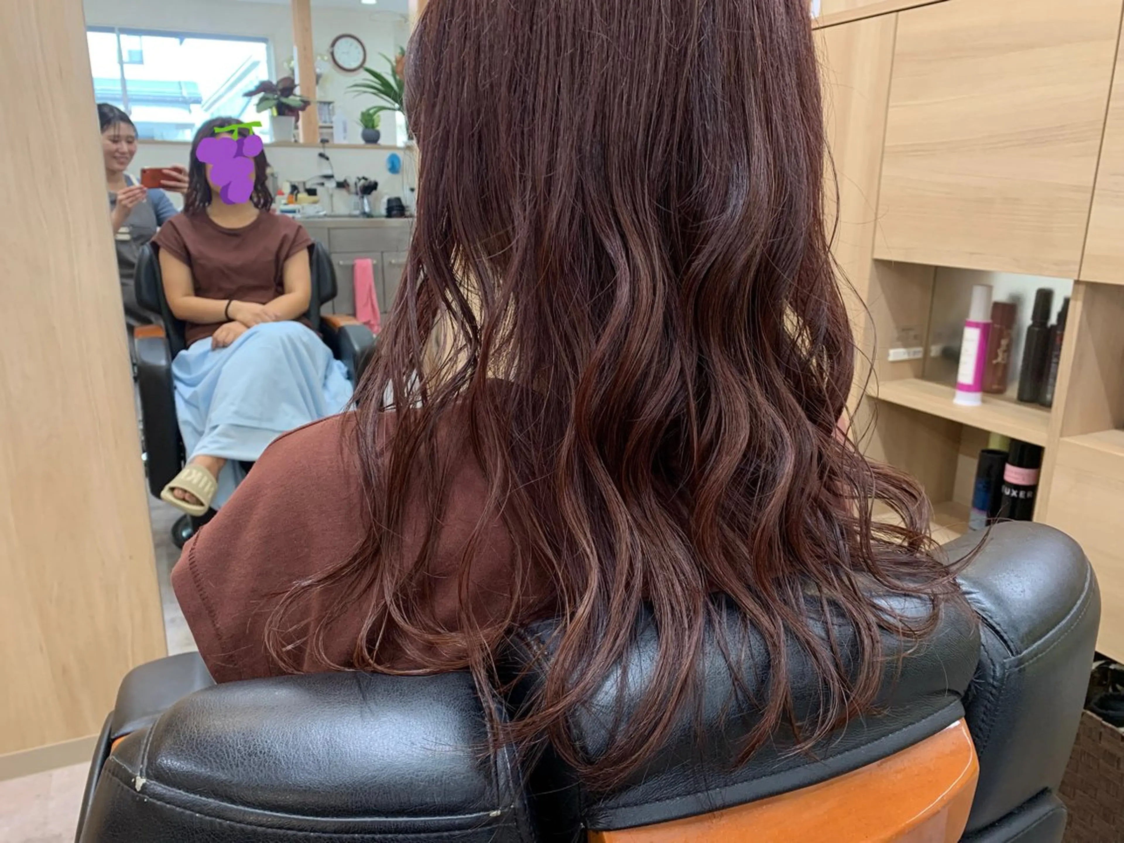 ロング カラー ブリーチ カシス ブリーチなしカラー Merry byヘアーサロン曽我所属・曽我 夏生のヘアスタイル