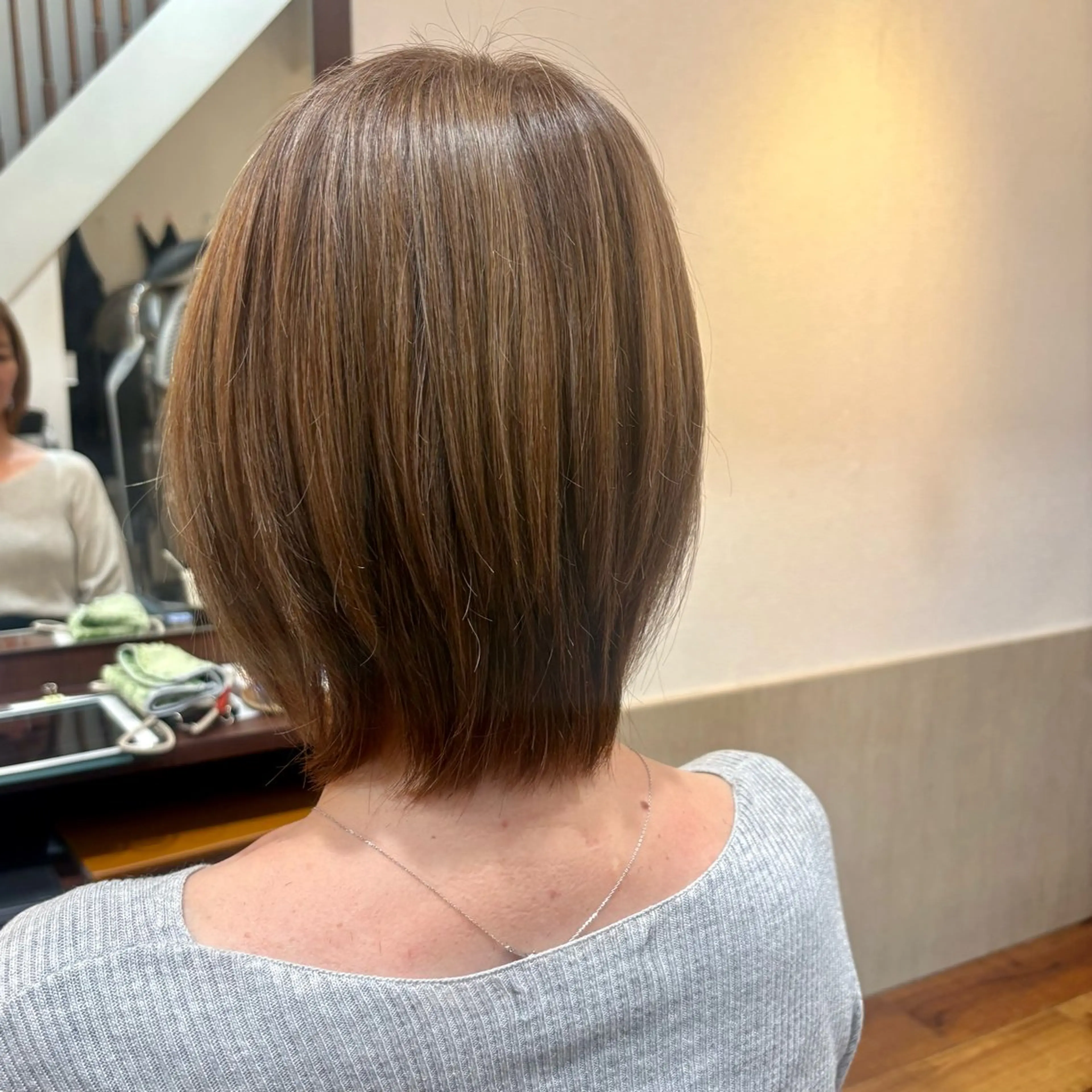 ミディアム MOLLASALON 浅香山店所属・髪質改善カラー 縮毛矯正🤍辻桃加のヘアスタイル