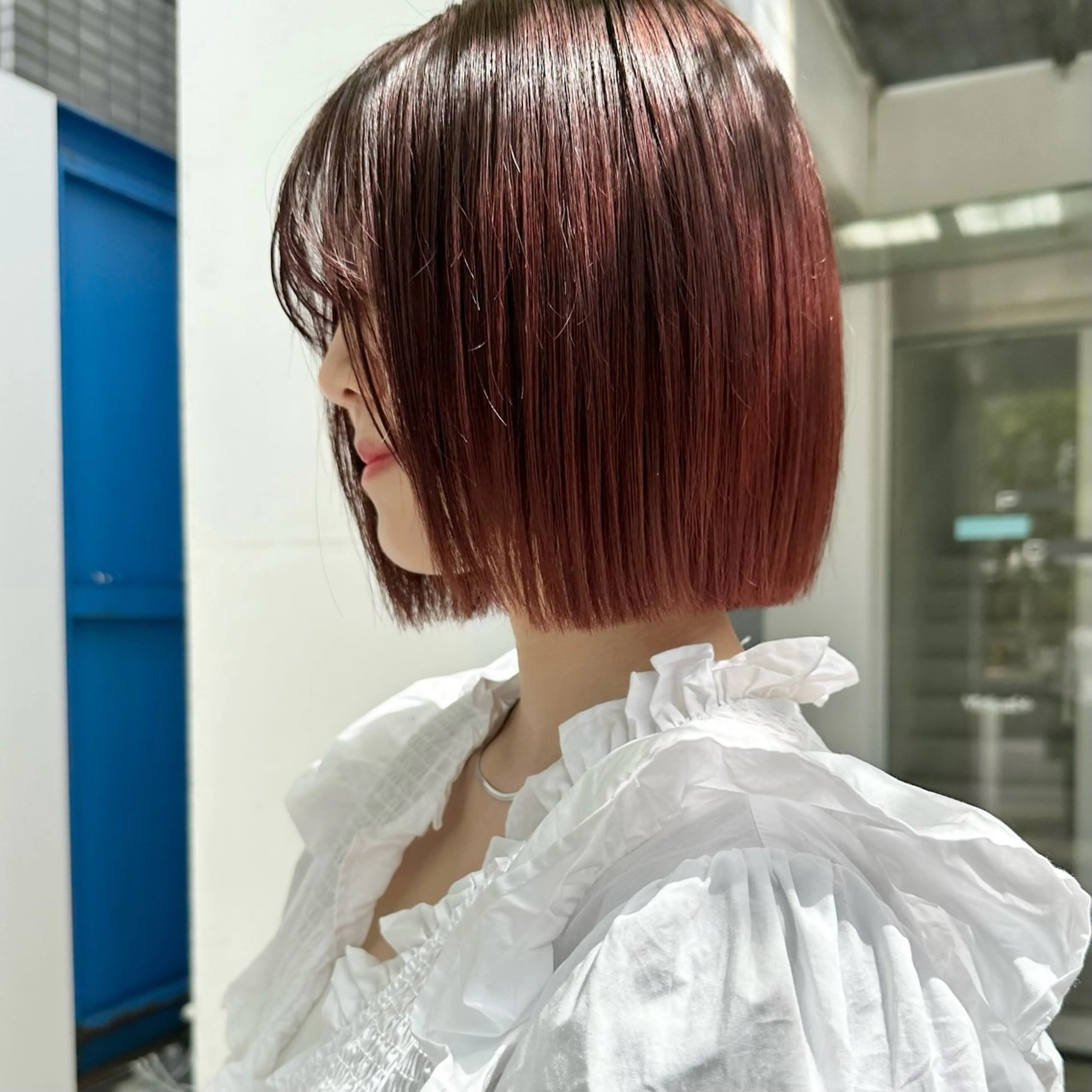 ショート カラー 伸ばしかけ ショートヘア 縮毛矯正/カラー ✨️Mariamuのヘアスタイル