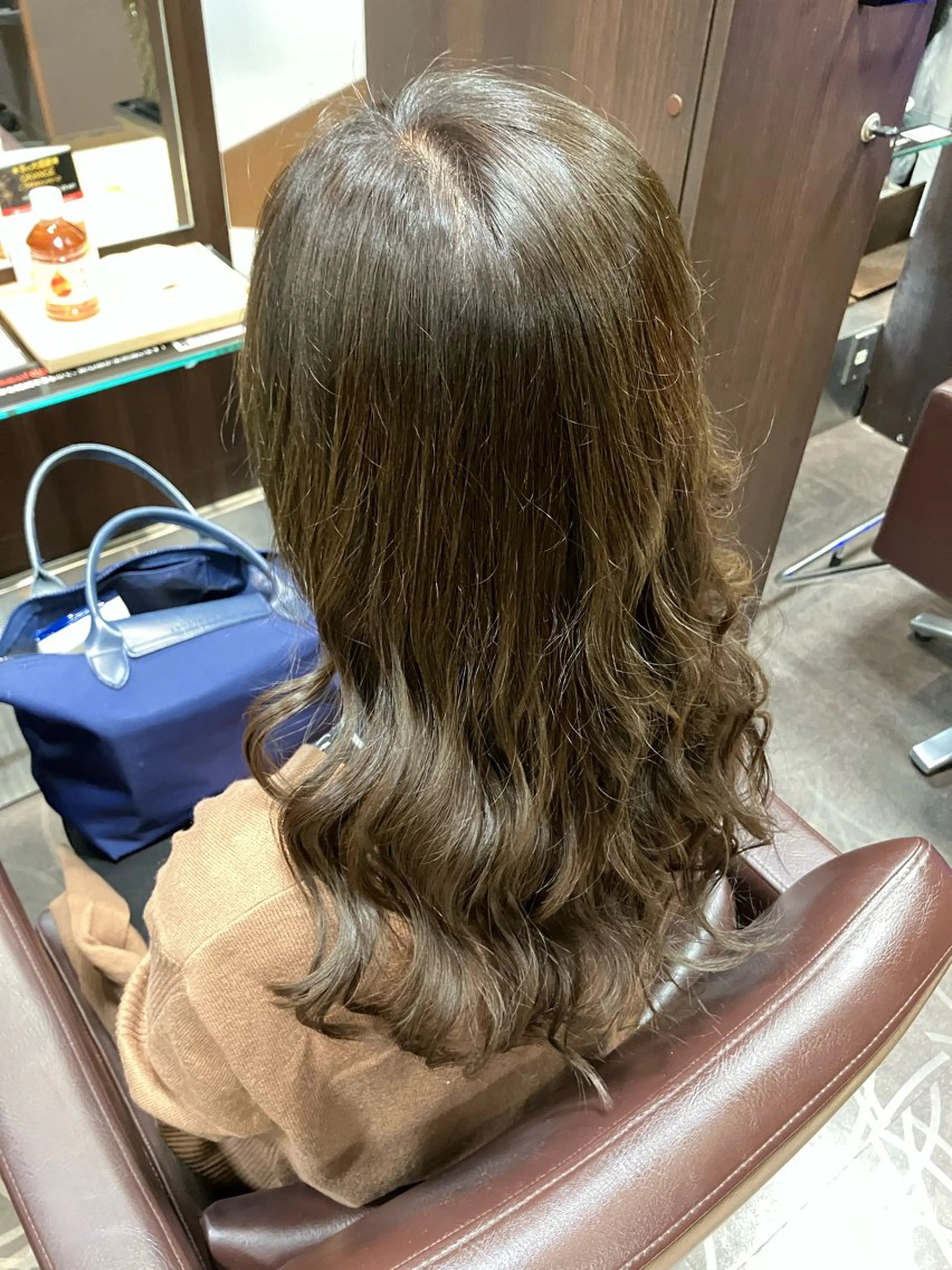 セミロング カラー ベージュカラー オリーブベージュ 小池 穂果/ 府中のヘアスタイル