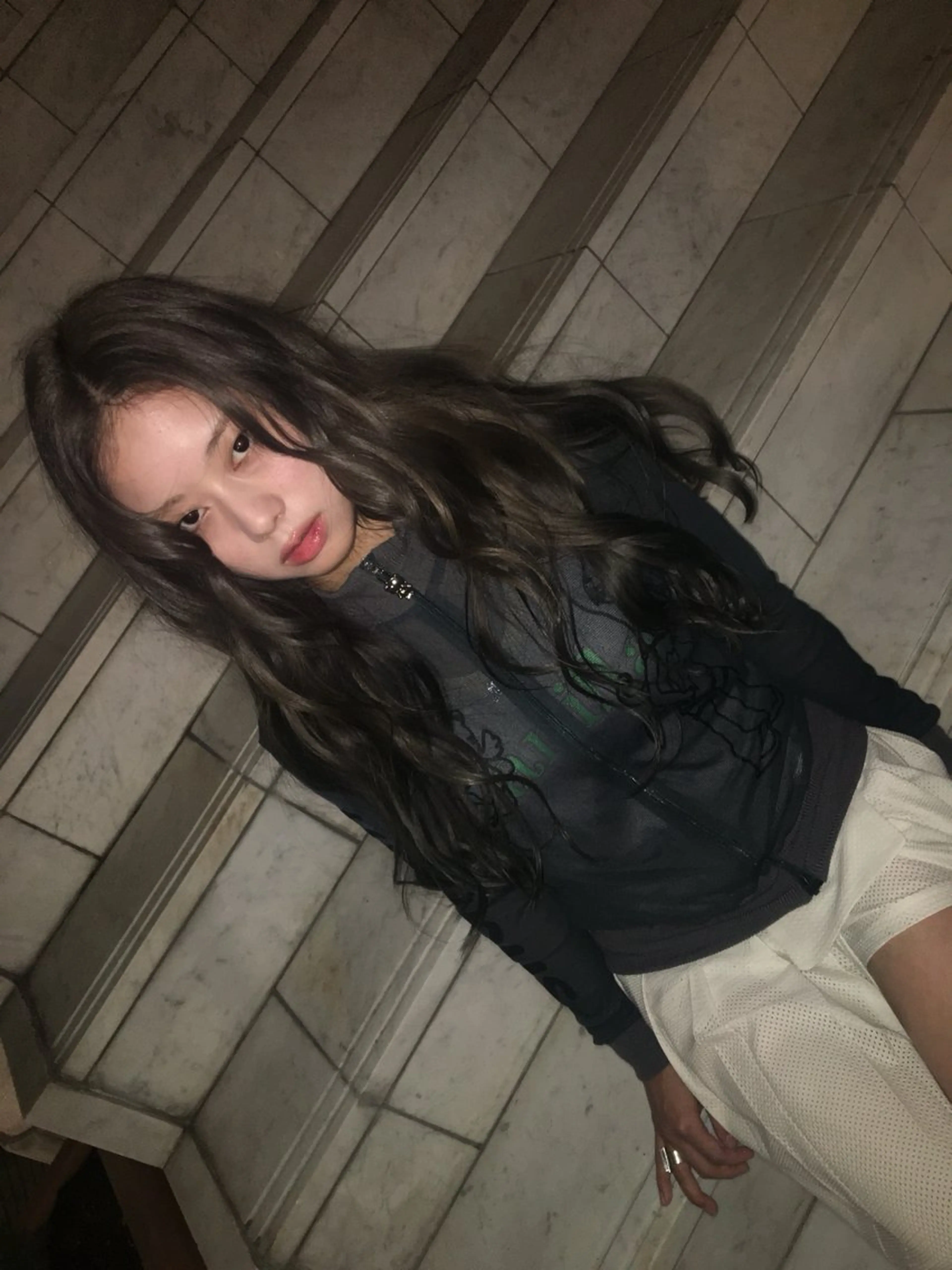 ロング ヘアカラー トリートメント Hanaka @hwndorのヘアスタイル