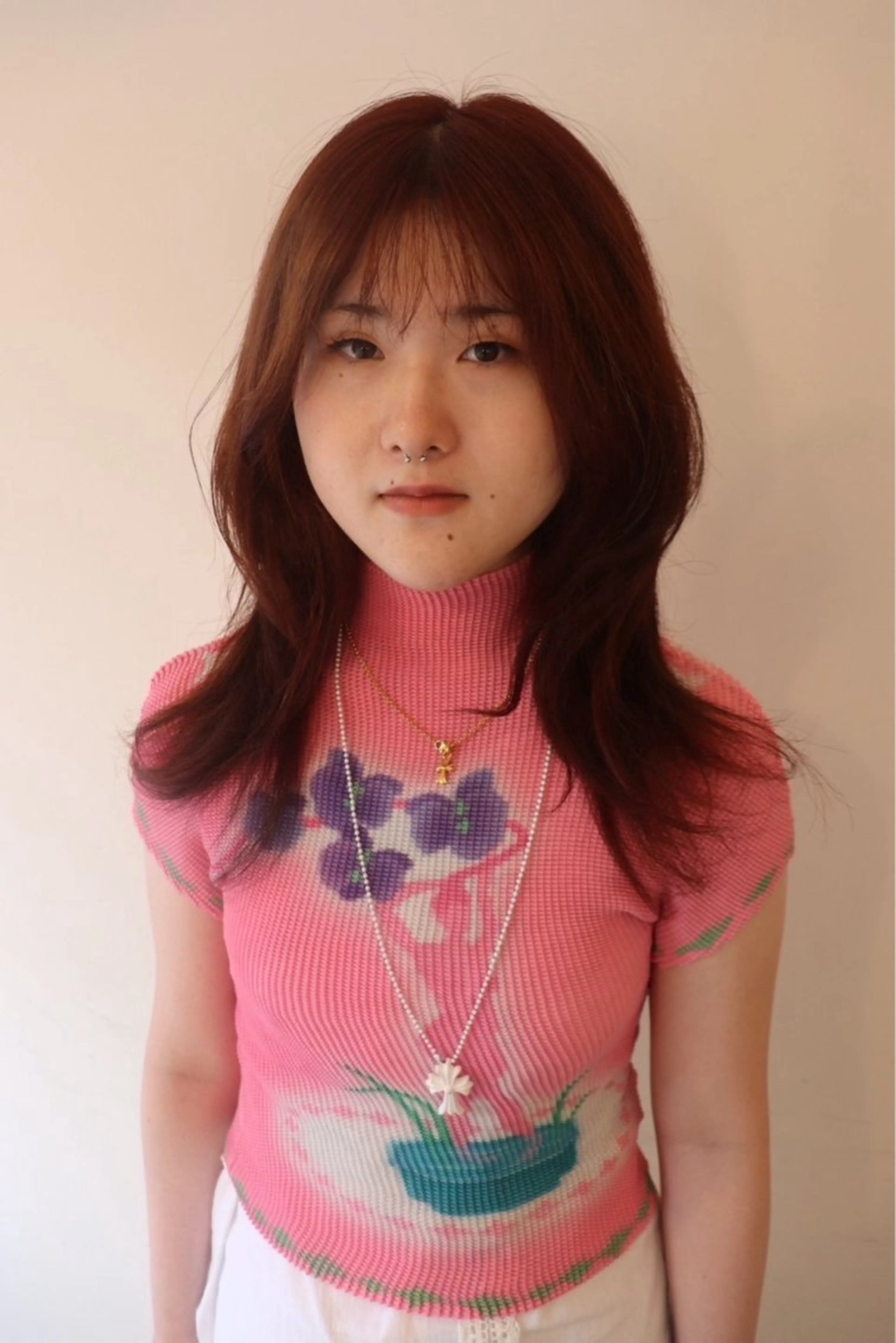 セミロング カラー ヘアアレンジ ヘアカラー @kyoniyy KYONIのヘアスタイル