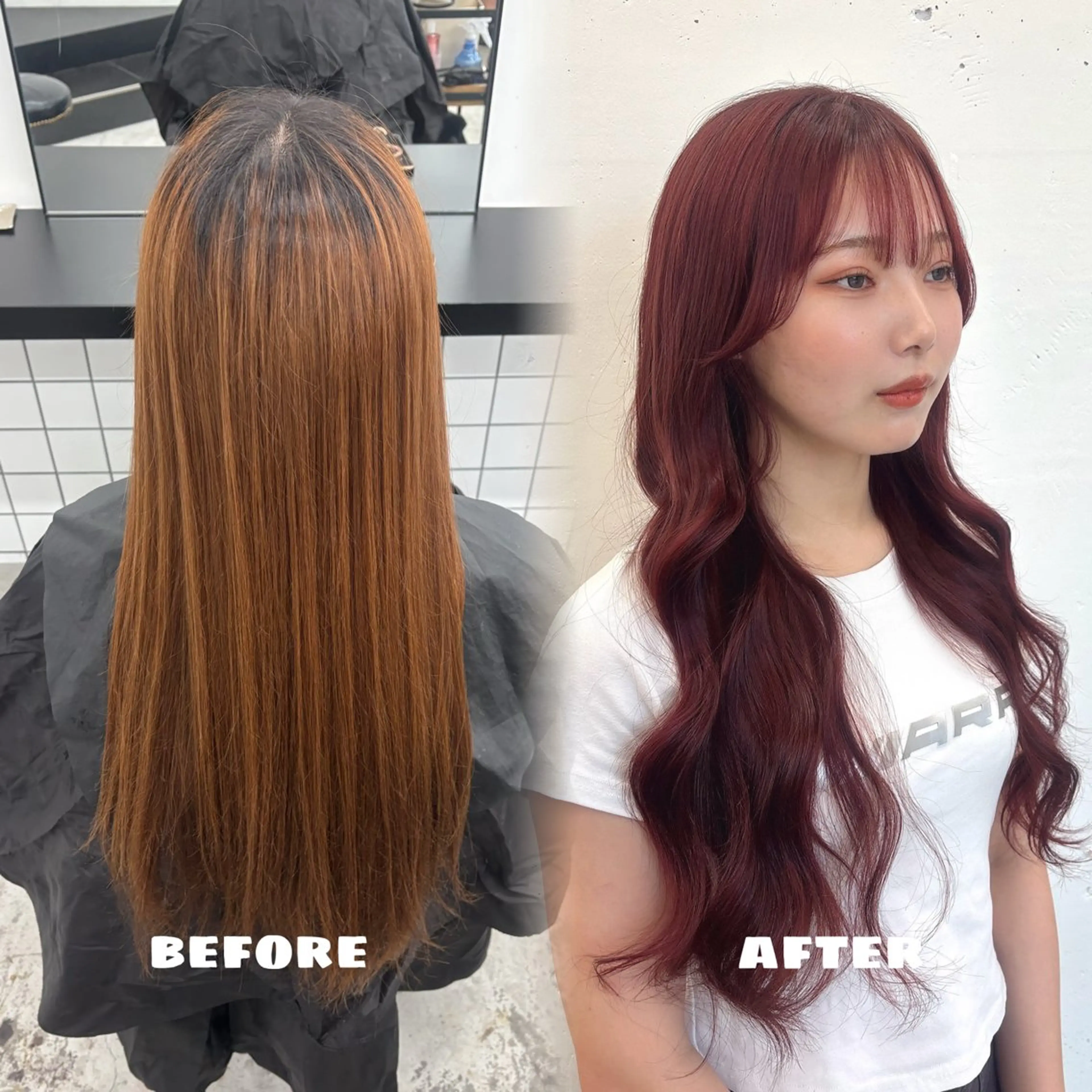 ロング カラー ダブルカラー ピンクカラー レッドカラー 🌟ゆりあ🌟 JILLSTUDIOのヘアスタイル