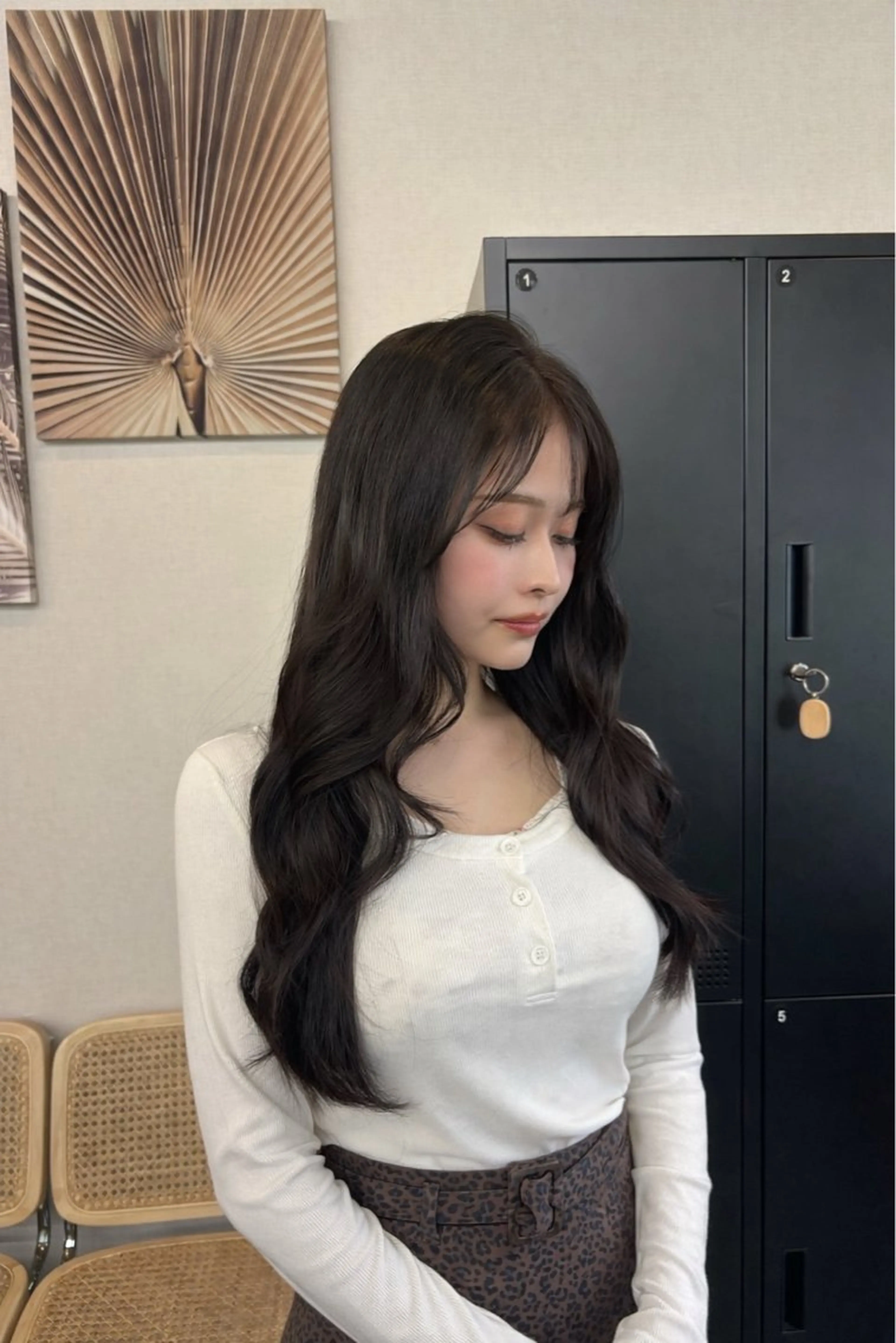 ロング カラー ヘアカラー トリートメント 大野 桃果のヘアスタイル