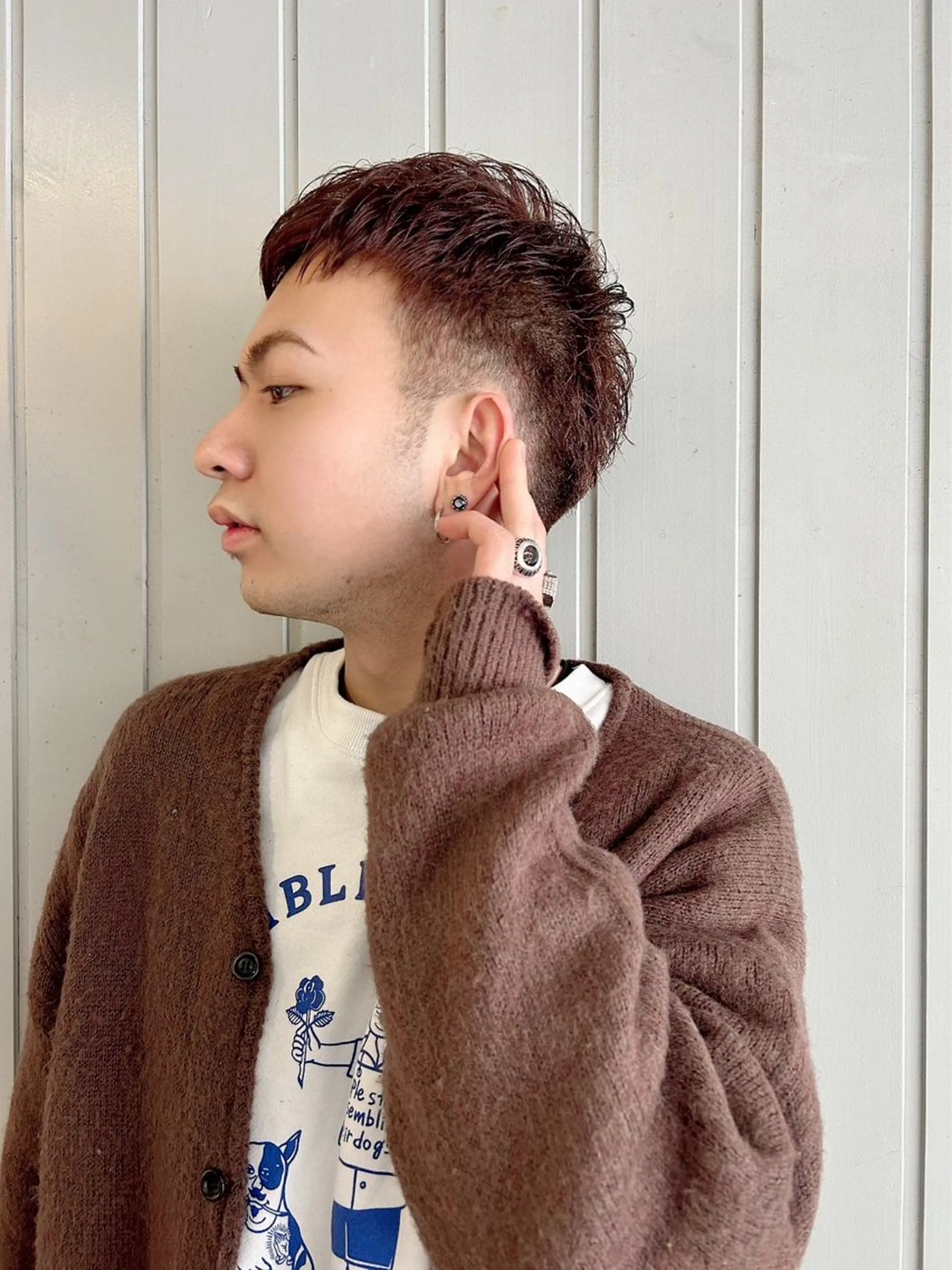 ショート カラー メンズ ブラウンカラー 髙田 聖弥のヘアスタイル