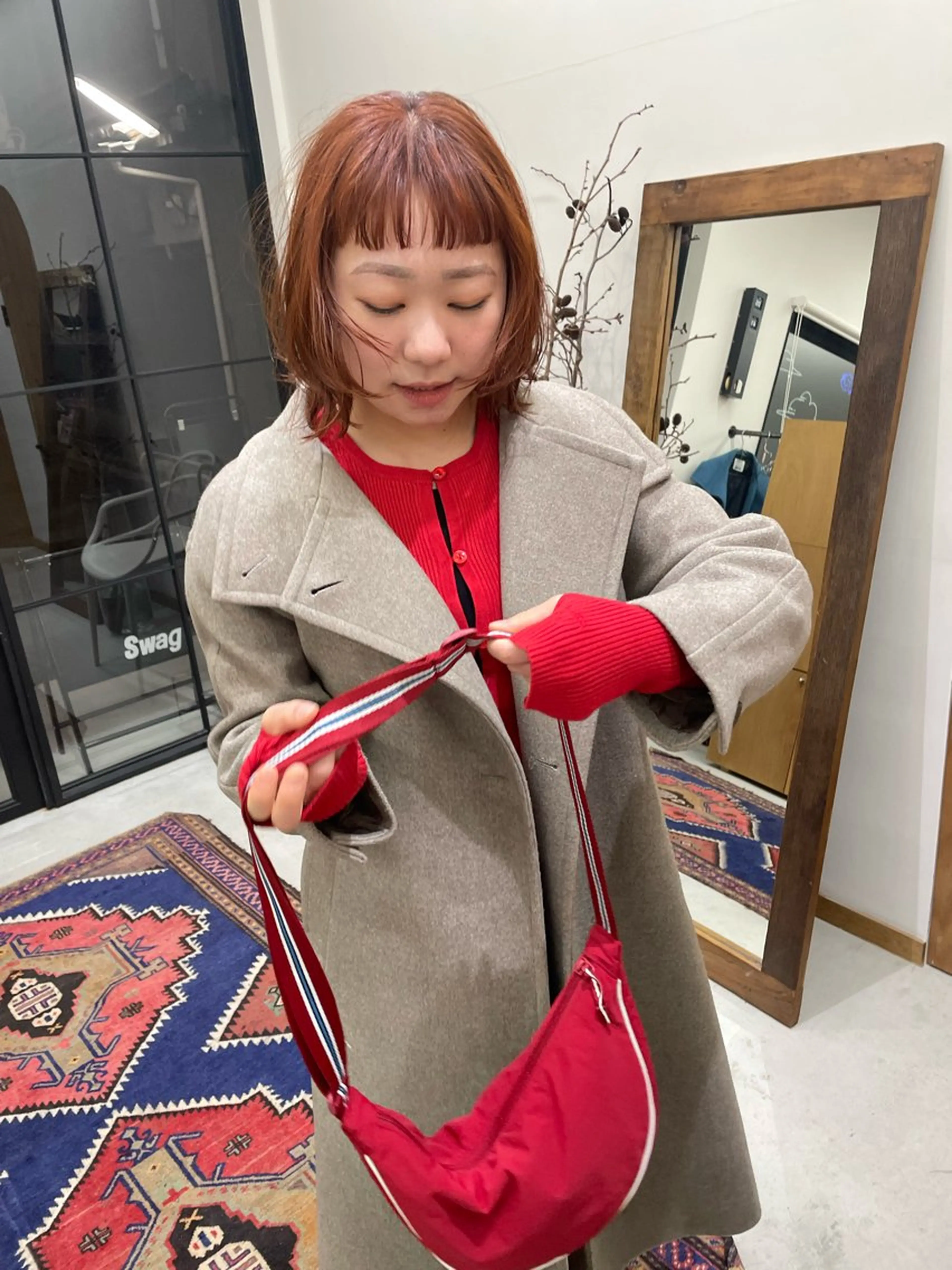 ミディアム カラー パーマ ヘアアレンジ メンズ カット ヘアカラー トリートメント tatsumi/ボブ ウルフ/レイヤーのヘアスタイル