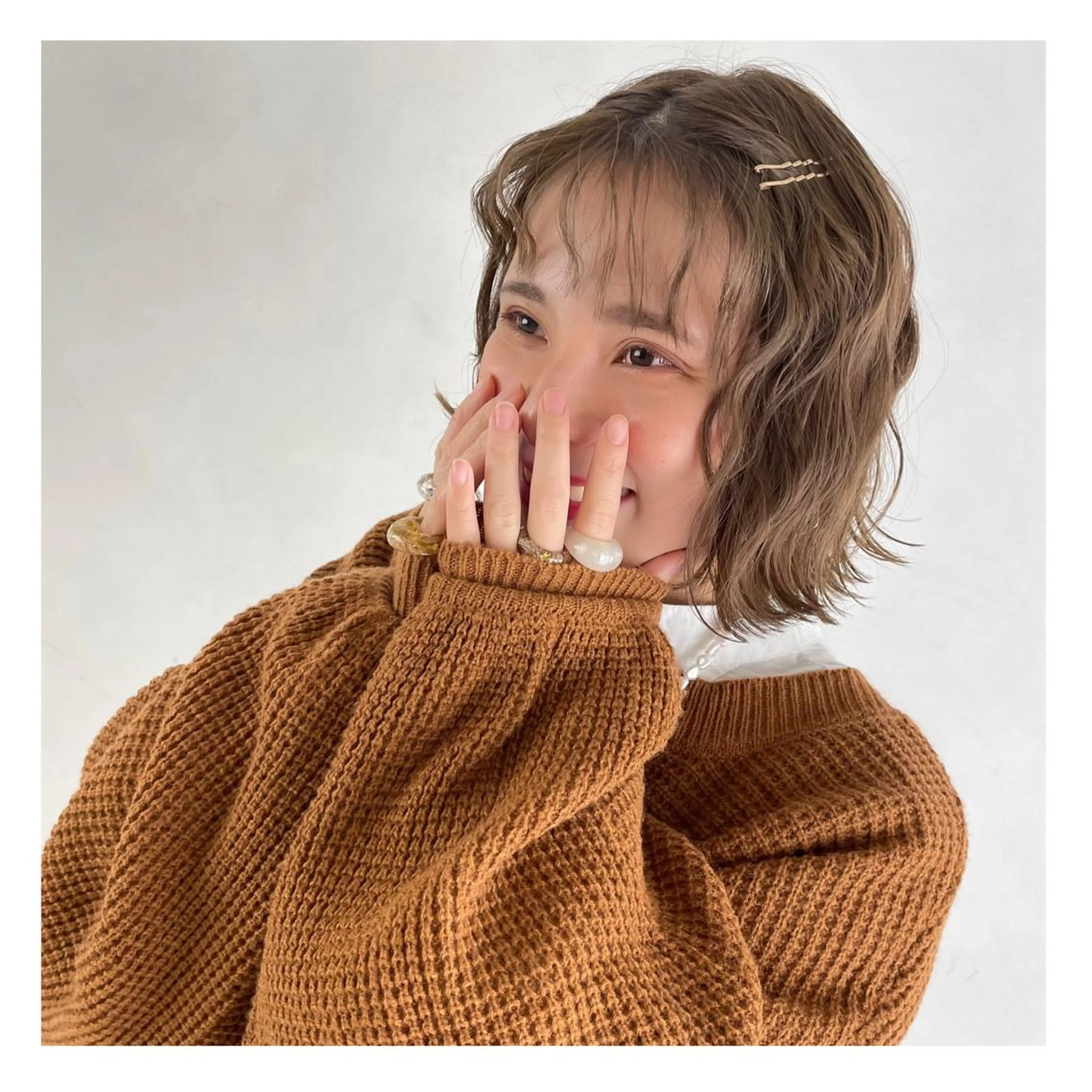 ミディアム カット ヘアカラー トリートメント ❁⃘ ち だ り さ ❁⃘のヘアスタイル