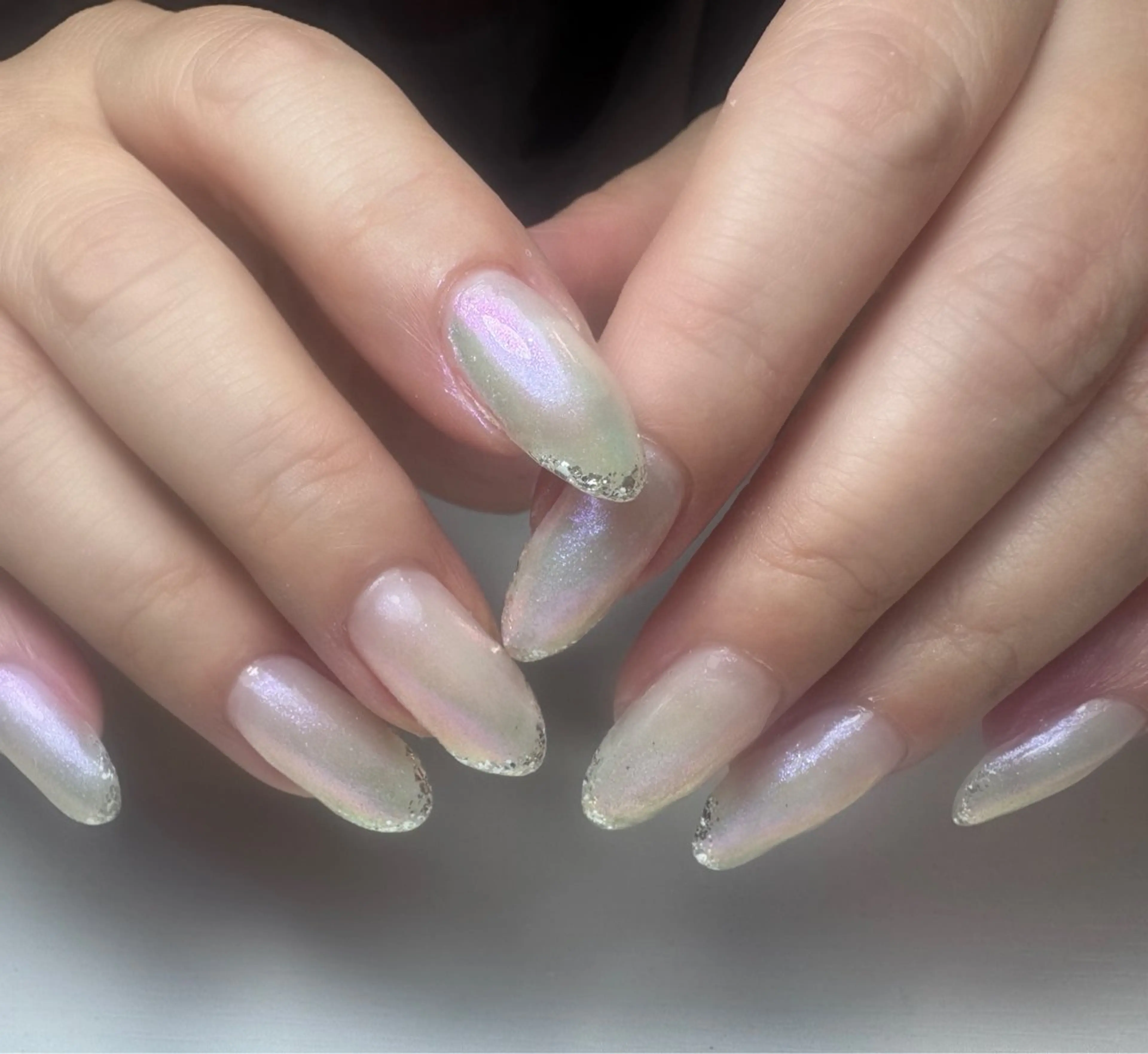 ネイル オーロラネイル ラメ(グリッター) 土屋 萌笑のネイルデザイン