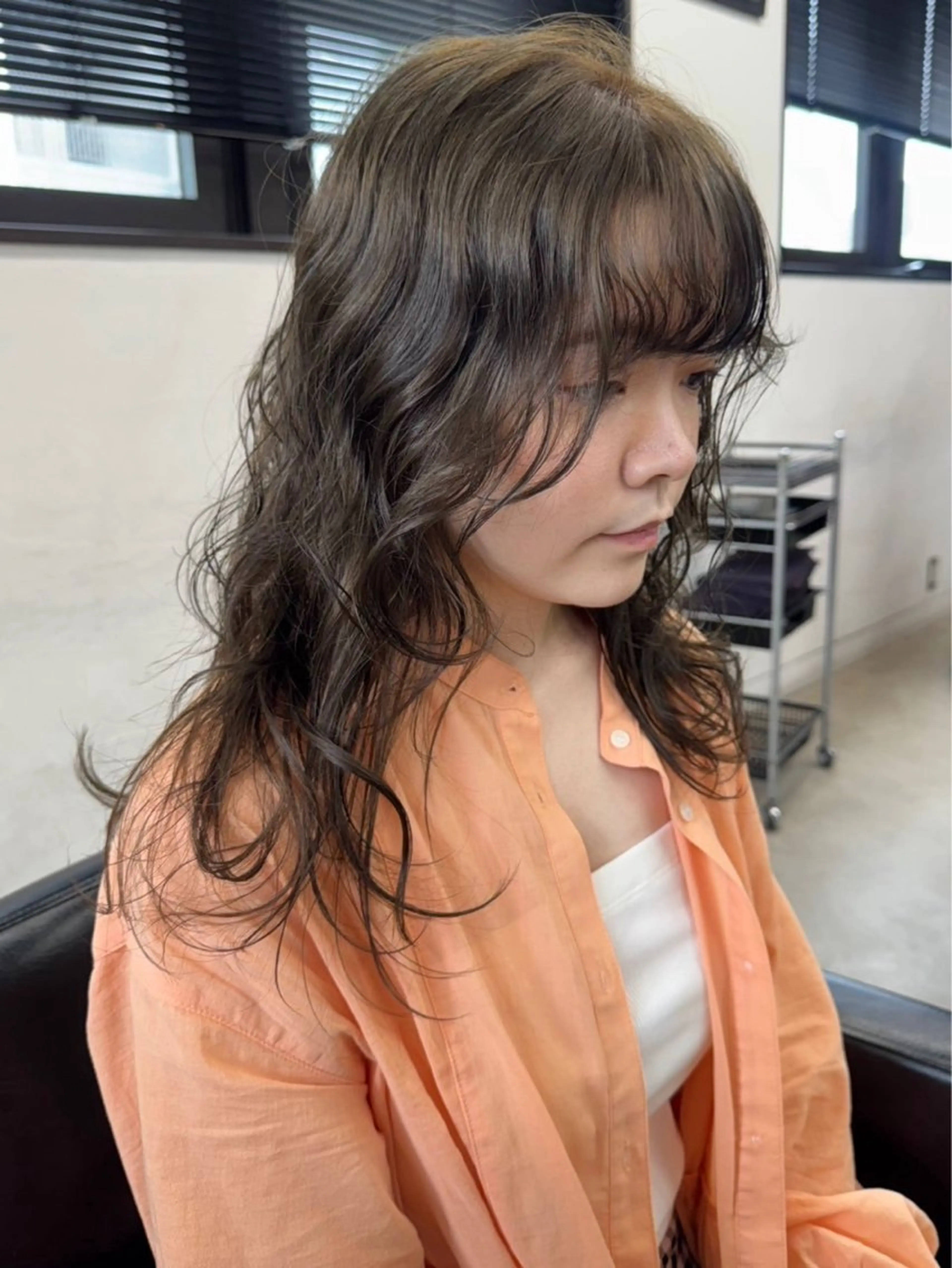 ミディアム パーマ 🫐寒色系カラー 🫐ヤマナカリリカのヘアスタイル