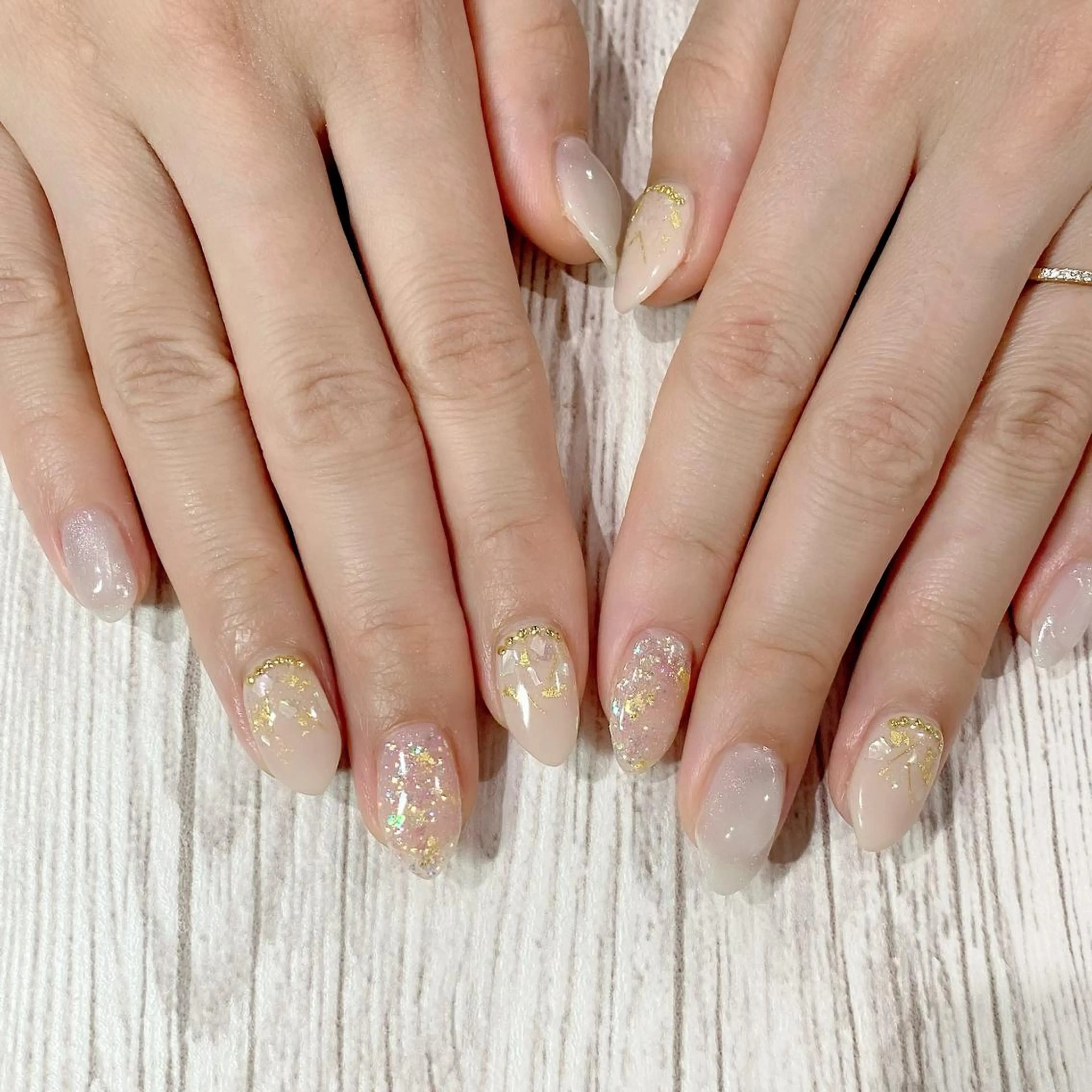 セミロング カラー パーマ ヘアアレンジ メンズ キッズ ネイル マツエク・マツパ クリスマス 冬ネイル クリスマス ハンドネイル Salon Ｋのネイルデザイン