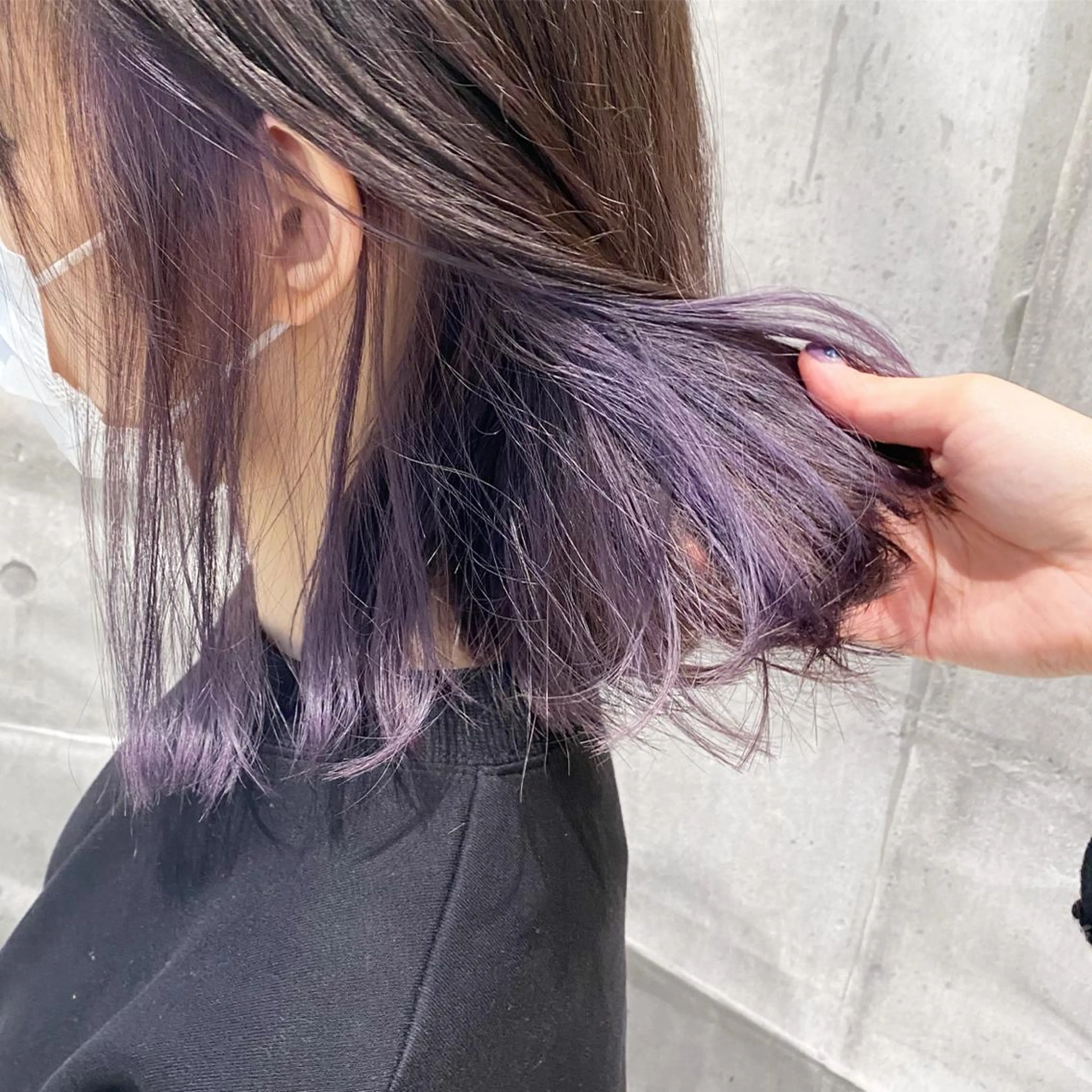 ミディアム カラー HOLON池袋所属・ウルフカット ハッシュカット/七海のヘアスタイル