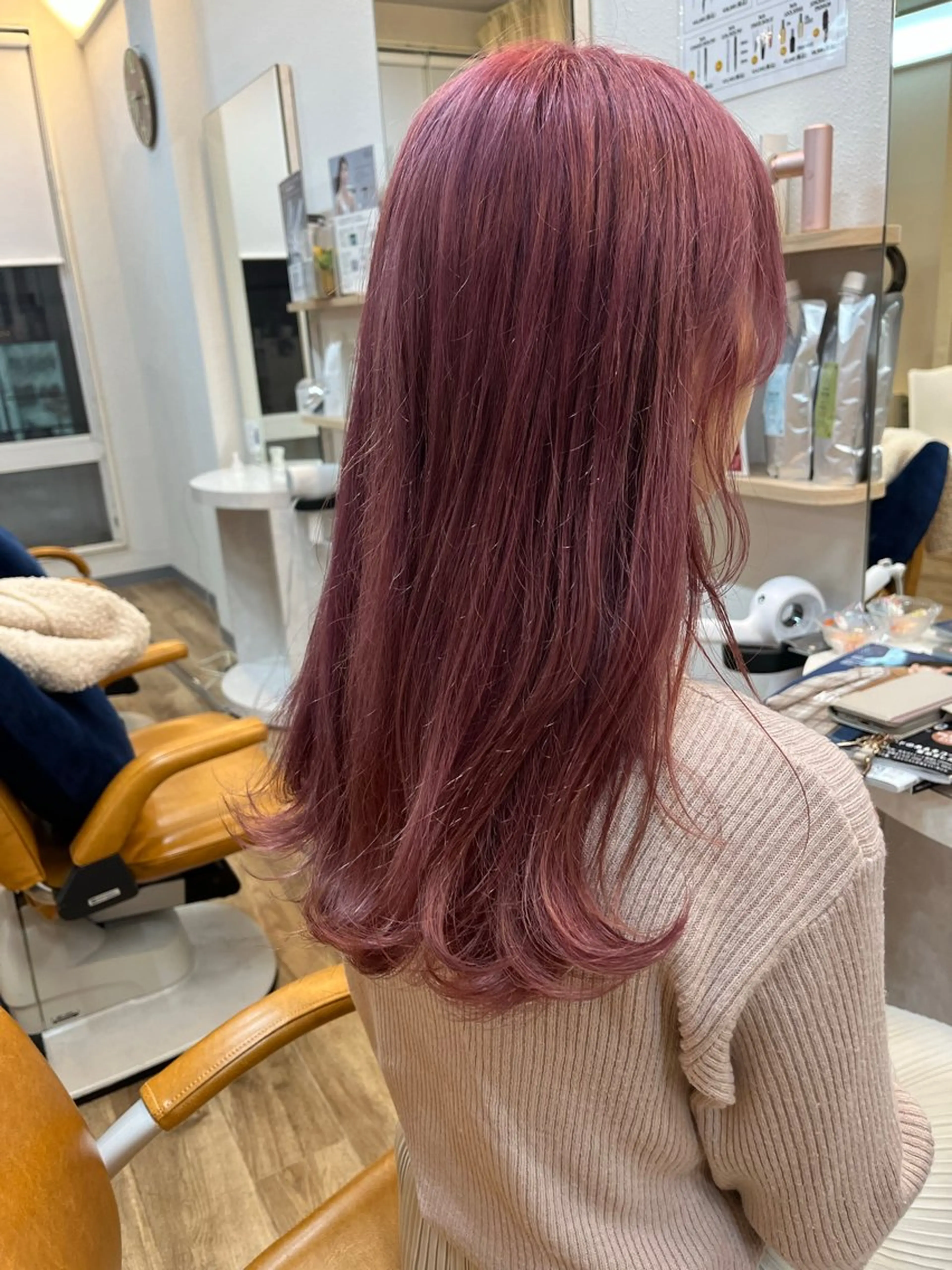 セミロング コテ巻きパーマ/韓国 パーマ/佐野のヘアスタイル