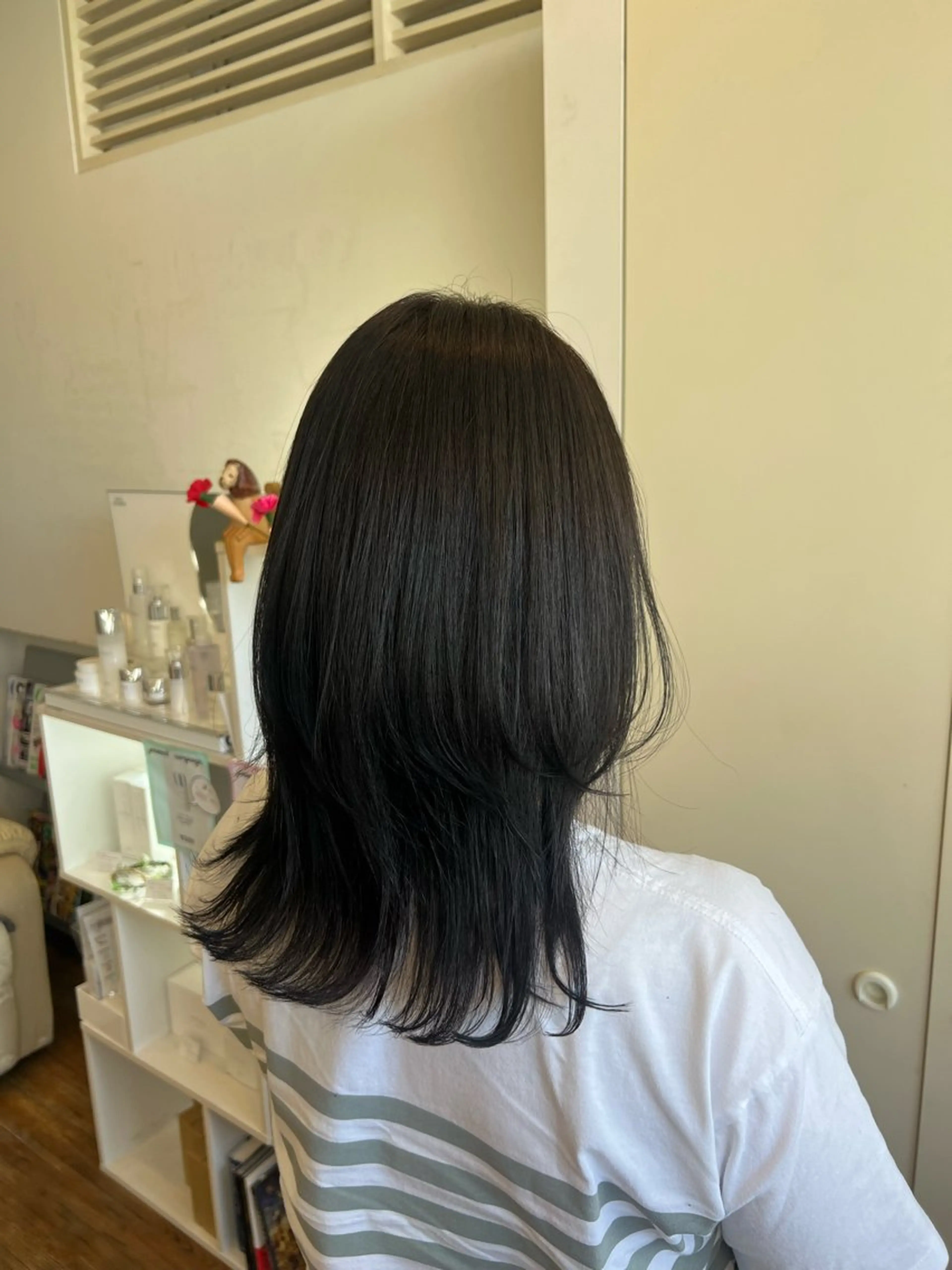 ロング カラー カット ヘアカラー トリートメント 竹添 有梨沙のヘアスタイル