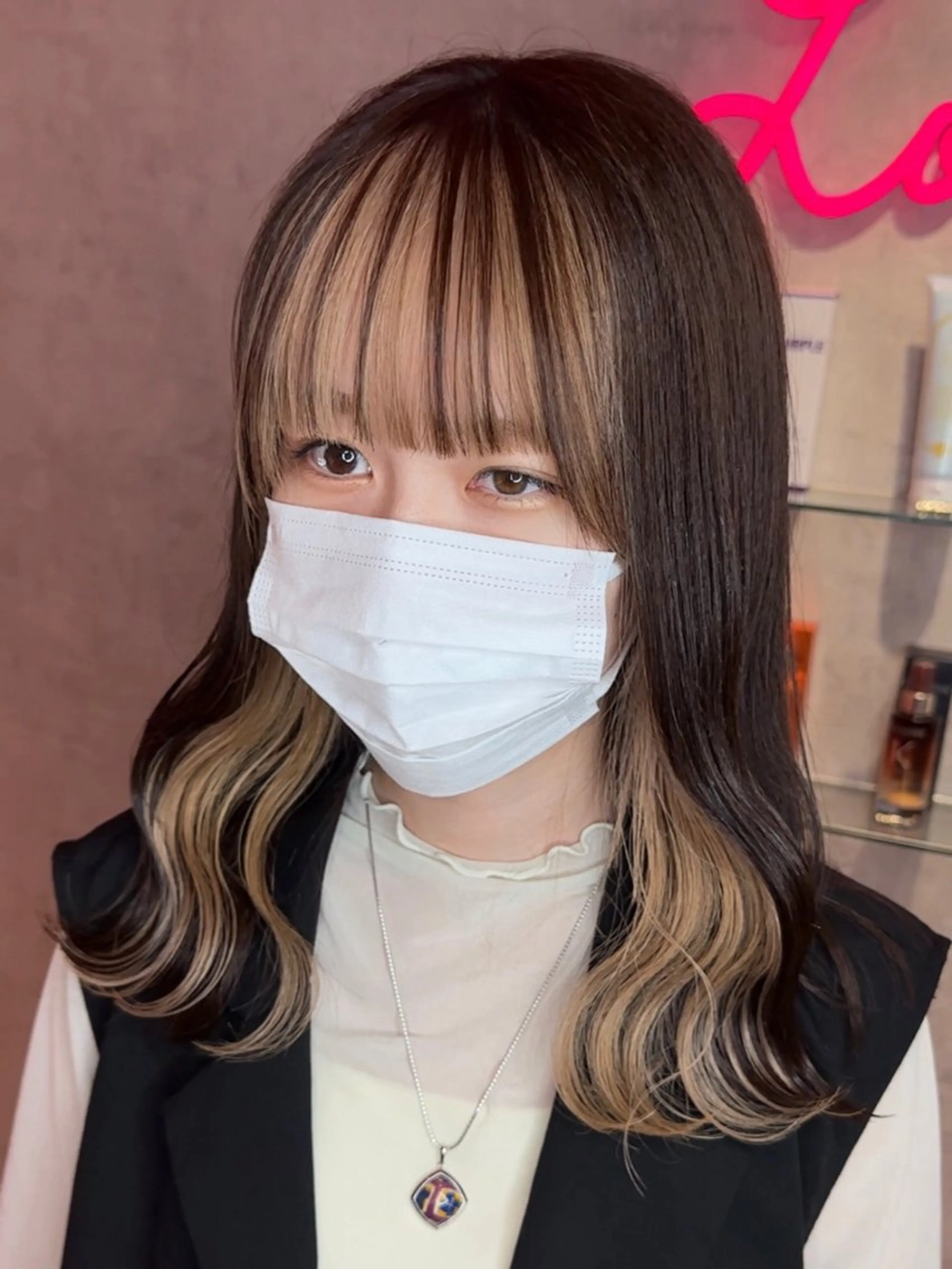 ミディアム カラー 韓国ヘア/艶カラー /田中悠佑のヘアスタイル