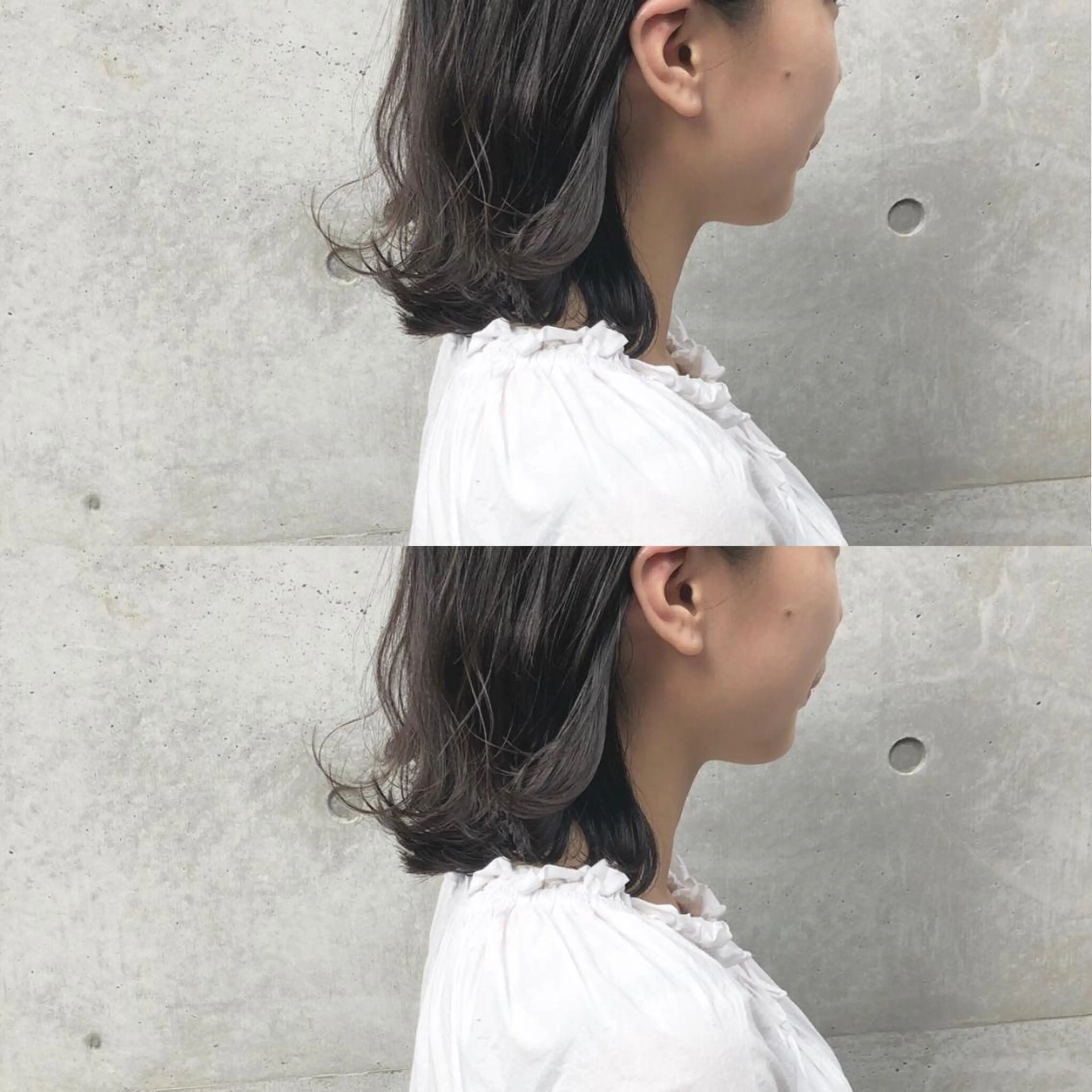 ミディアム カラー THE DAY所属・AKI HASHIMOTOのヘアスタイル