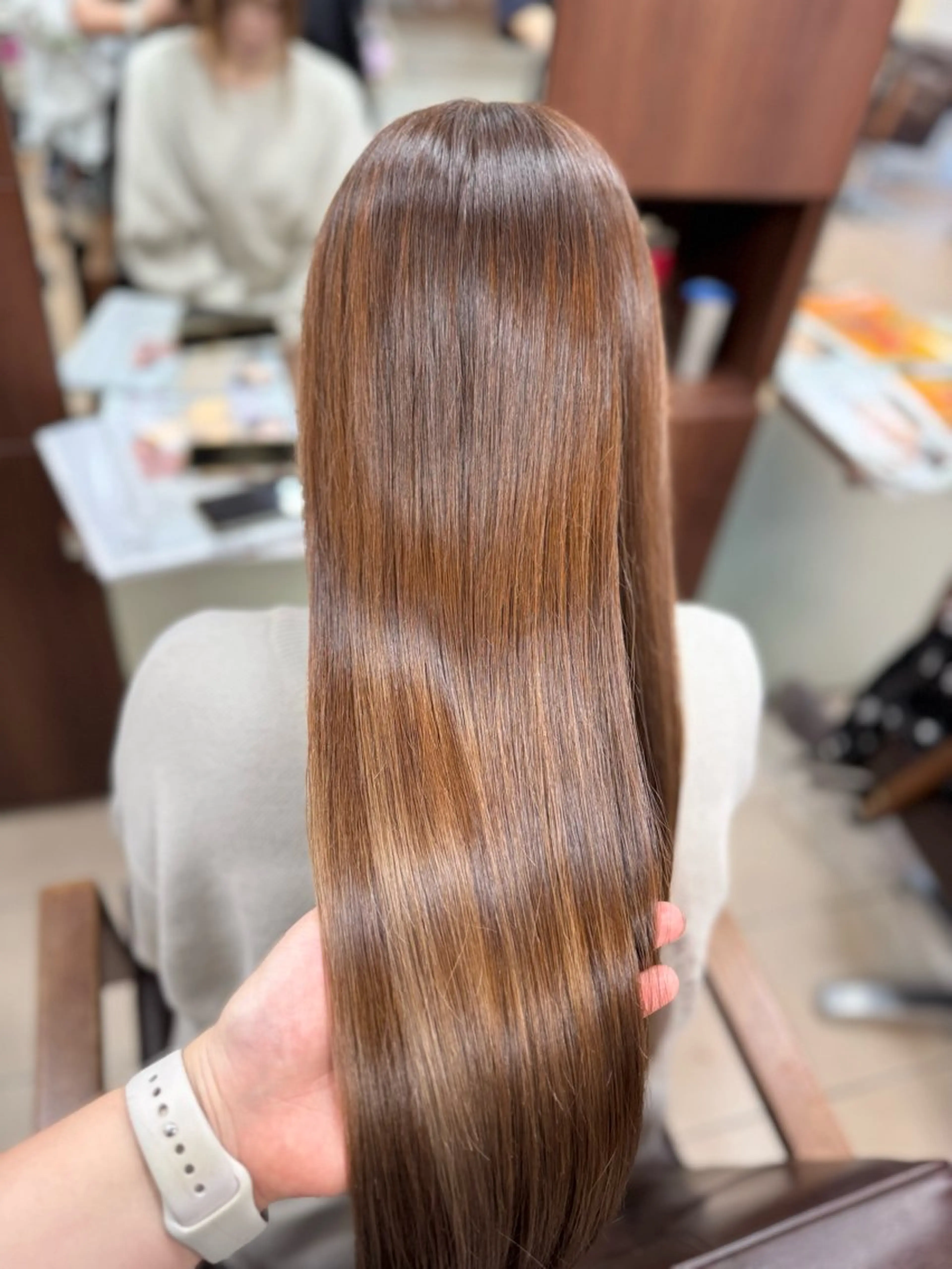 ロング カット ヘアカラー トリートメント 富澤あゆみ/髪質改善 /レイヤーカットのヘアスタイル