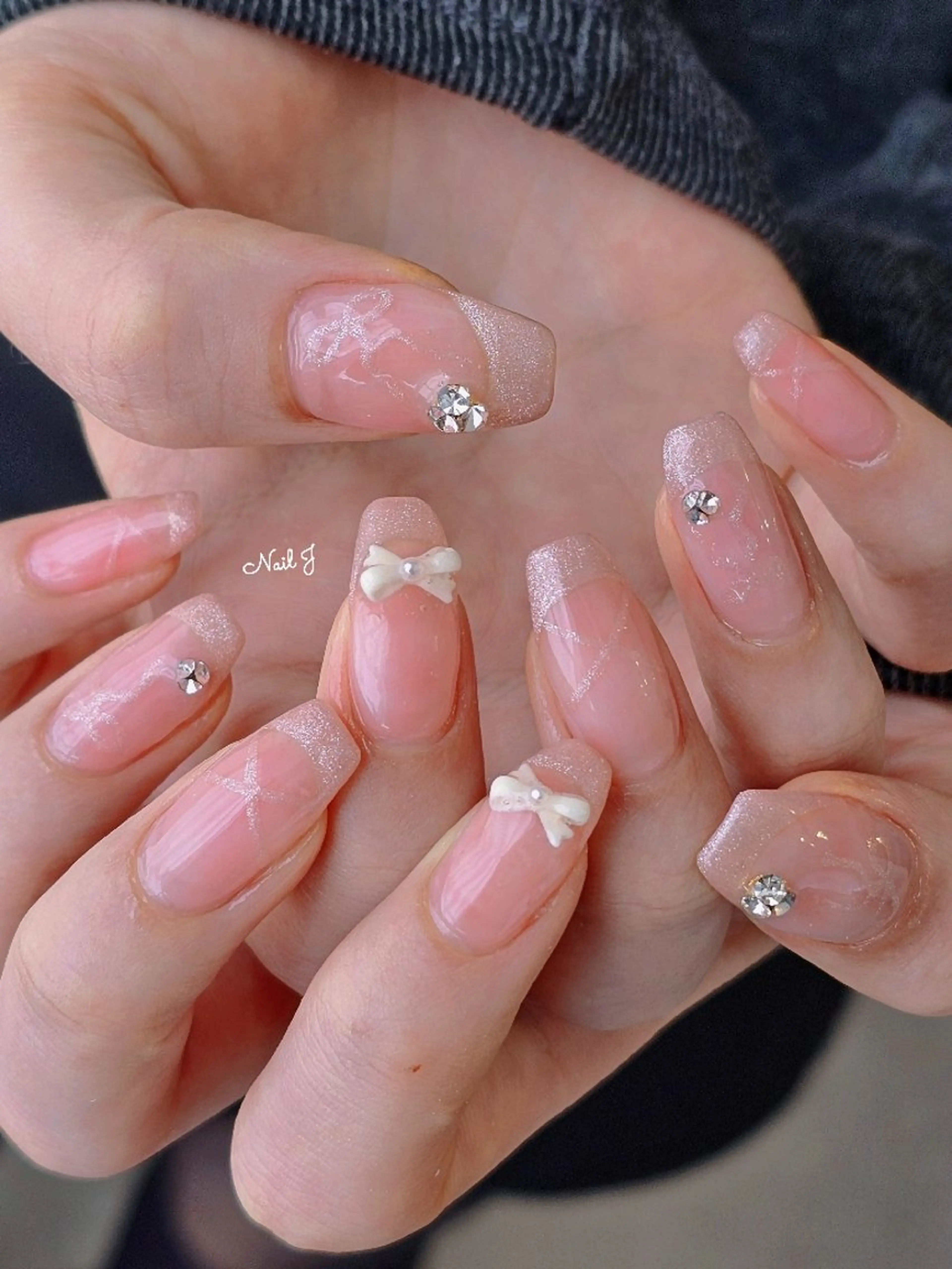 ネイル 韓国ネイル 冬ネイル ハンドネイル Nail Jのネイルデザイン