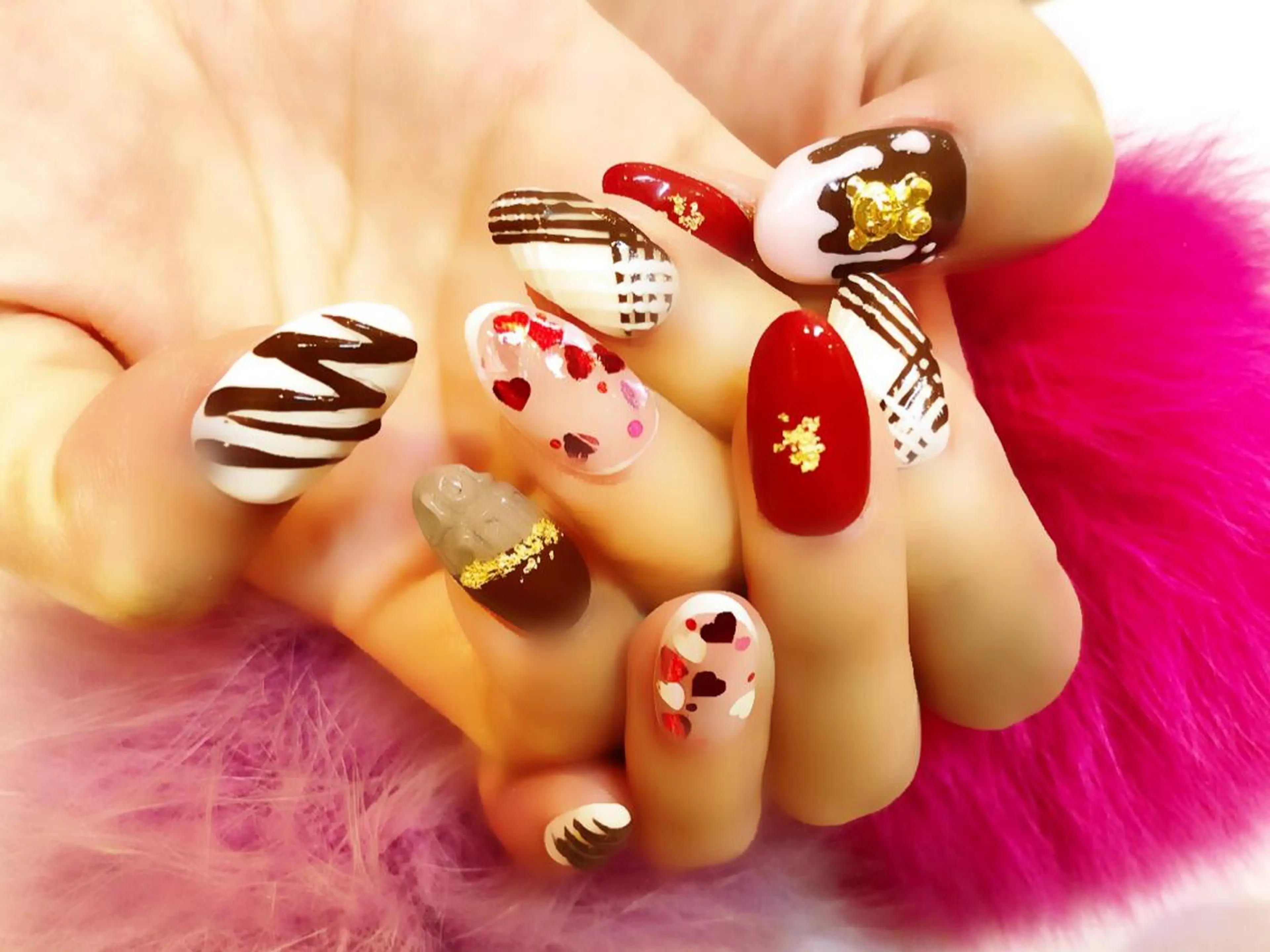 ロング カラー メンズ キッズ ネイル ジェルネイル ラメ(グリッター) メンズネイル 持ち込み スカルプネイル NAILSGOGO shibuyaのネイルデザイン