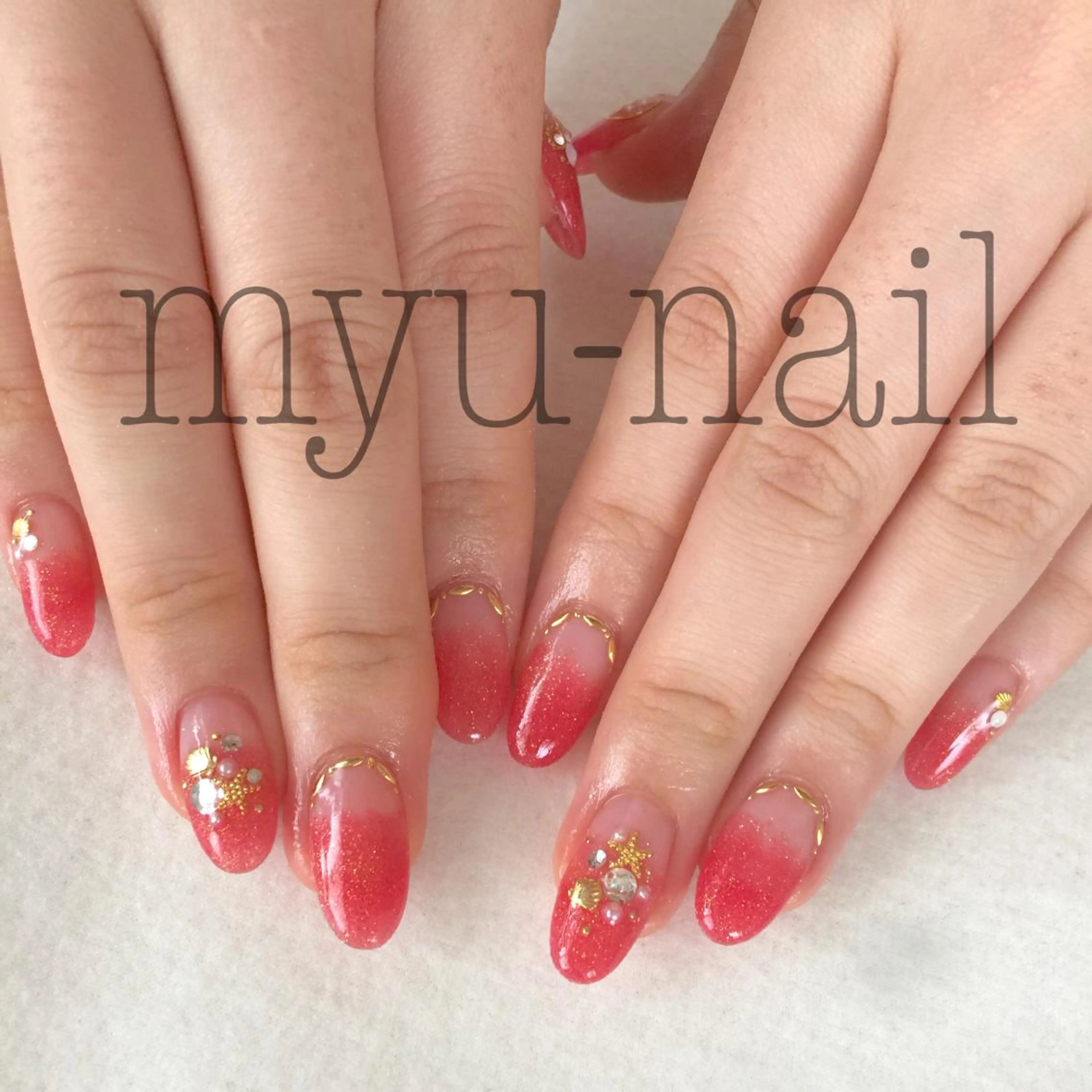 ネイル クリアネイル ラメ(グリッター) ホームサロン myu-nailのネイルデザイン