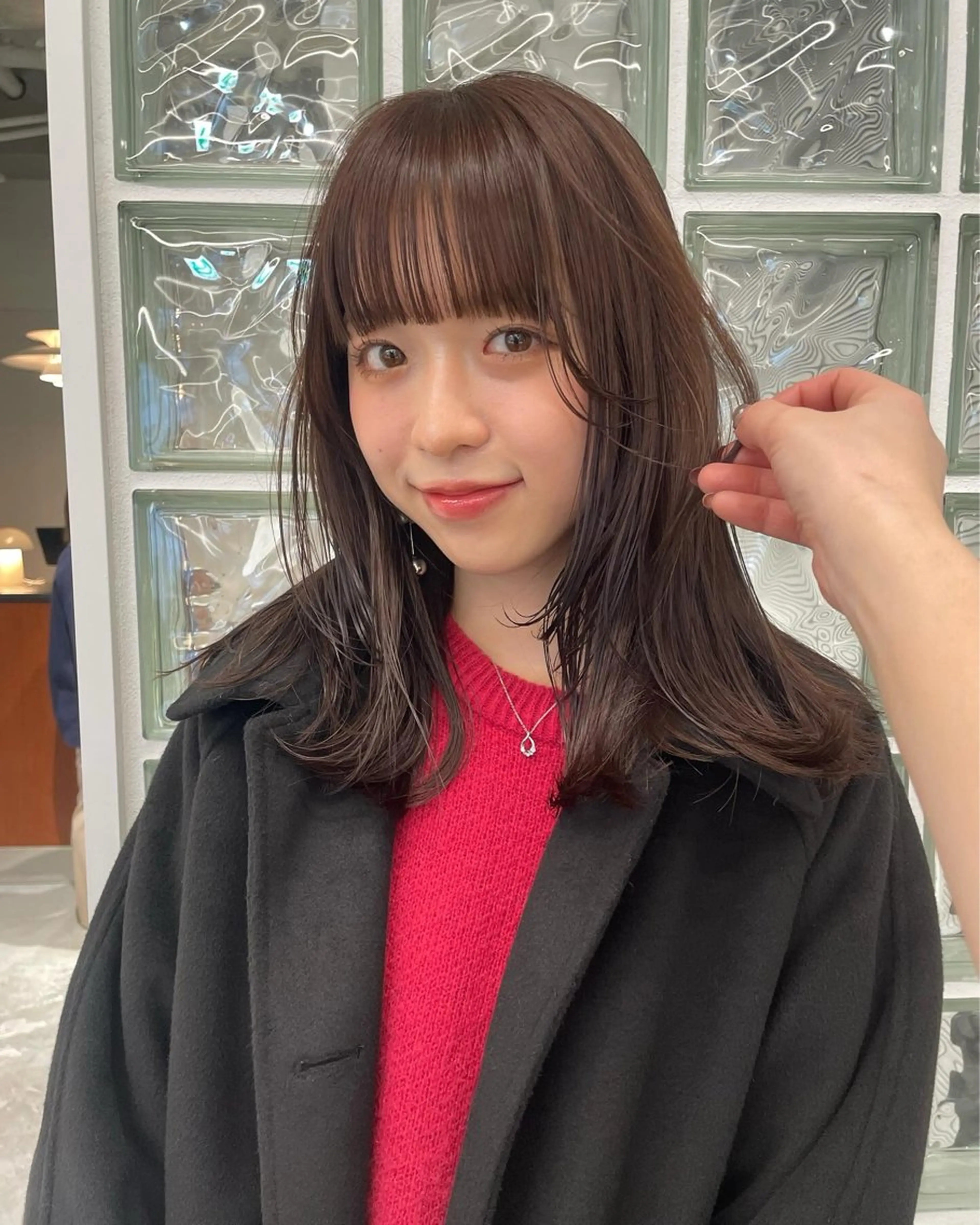 セミロング カラー 原 菜帆のヘアスタイル