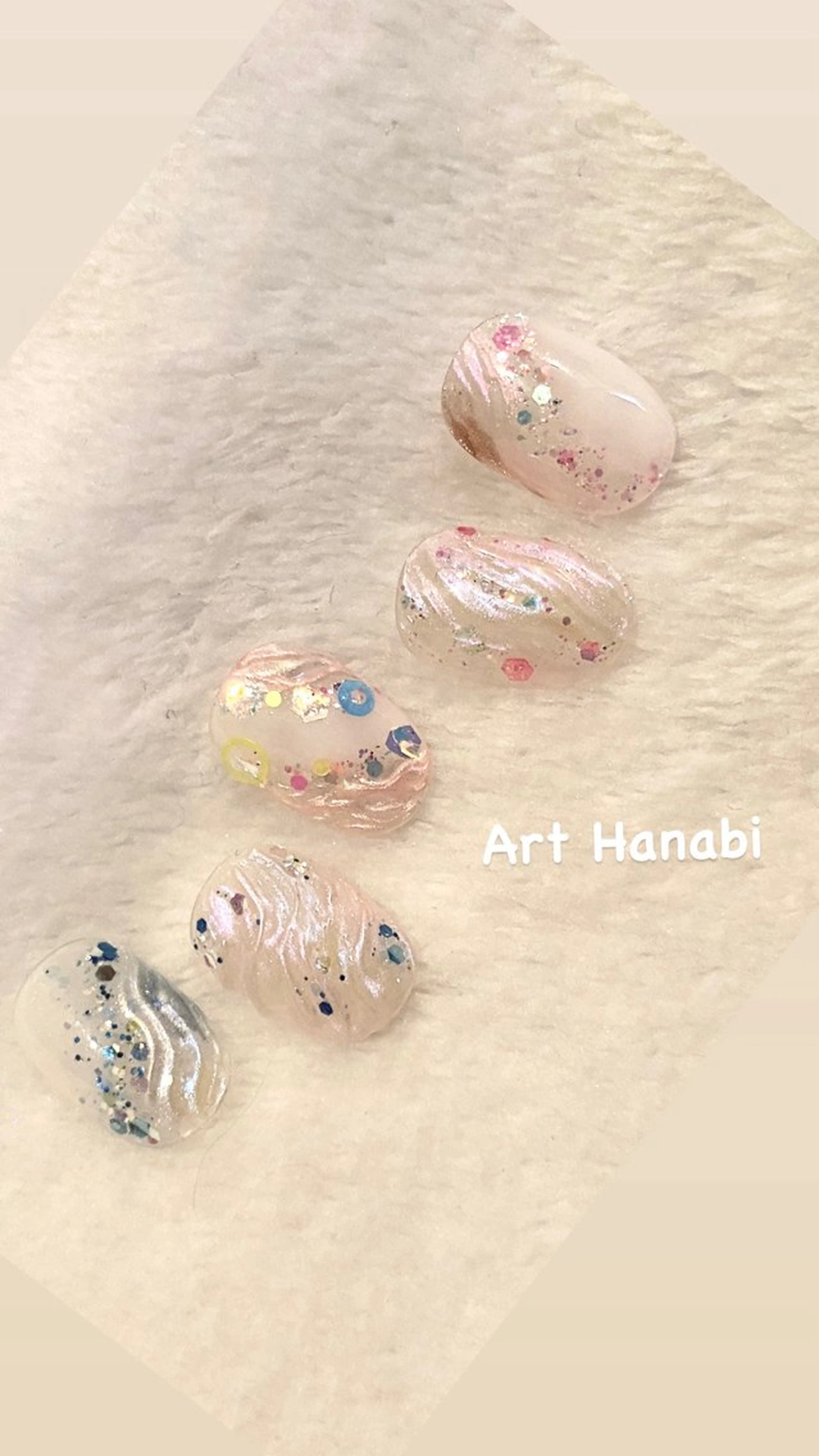 ネイル アートネイル キラキラネイル ニュアンスネイル Art Hanabi所属・Art Hanabi ミリのネイルデザイン