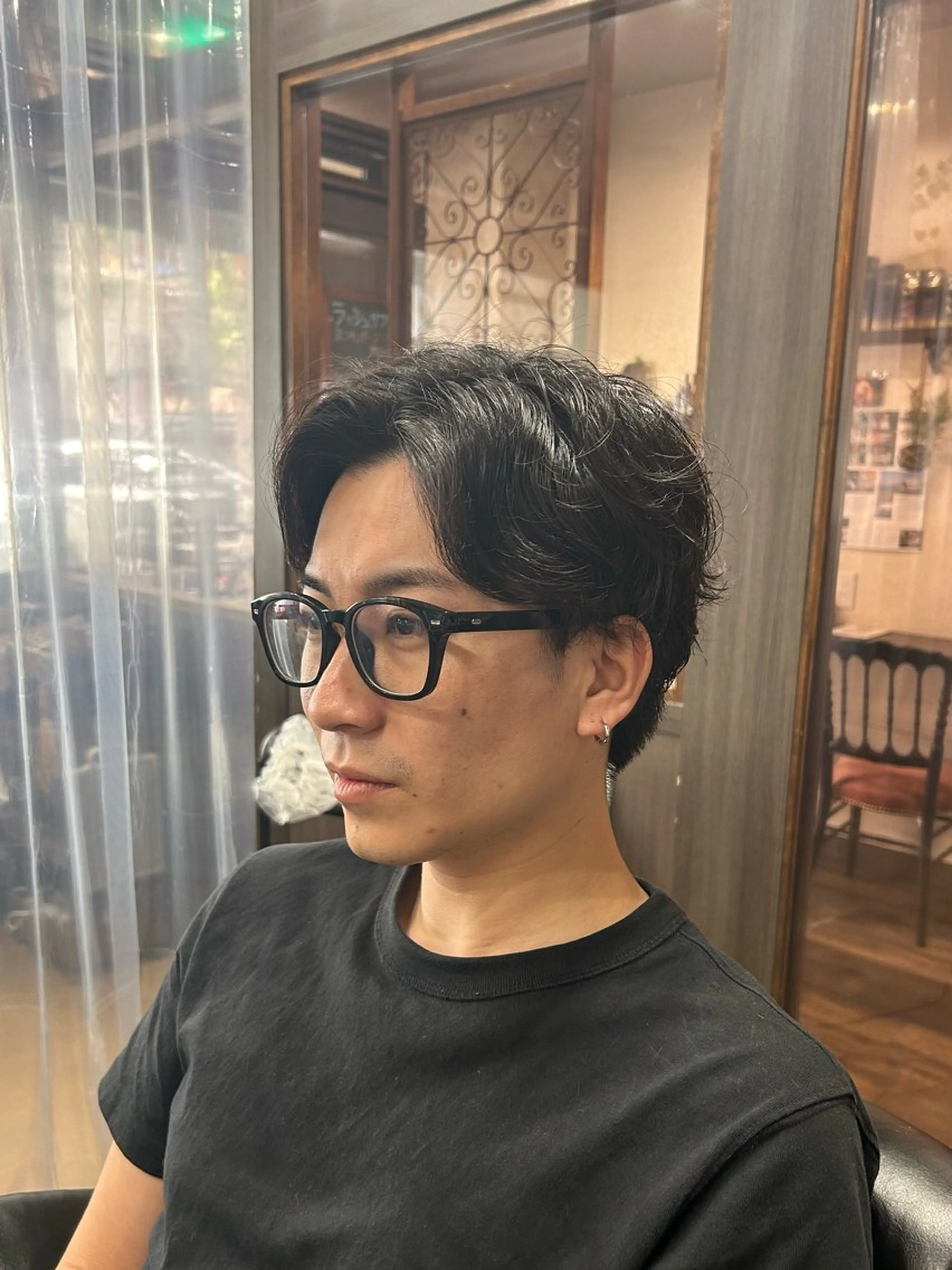 ミディアム パーマ メンズ ミディアムパーマ メンズパーマ ニュアンスパーマ カット パーマ メンズカット/ 雄大のヘアスタイル