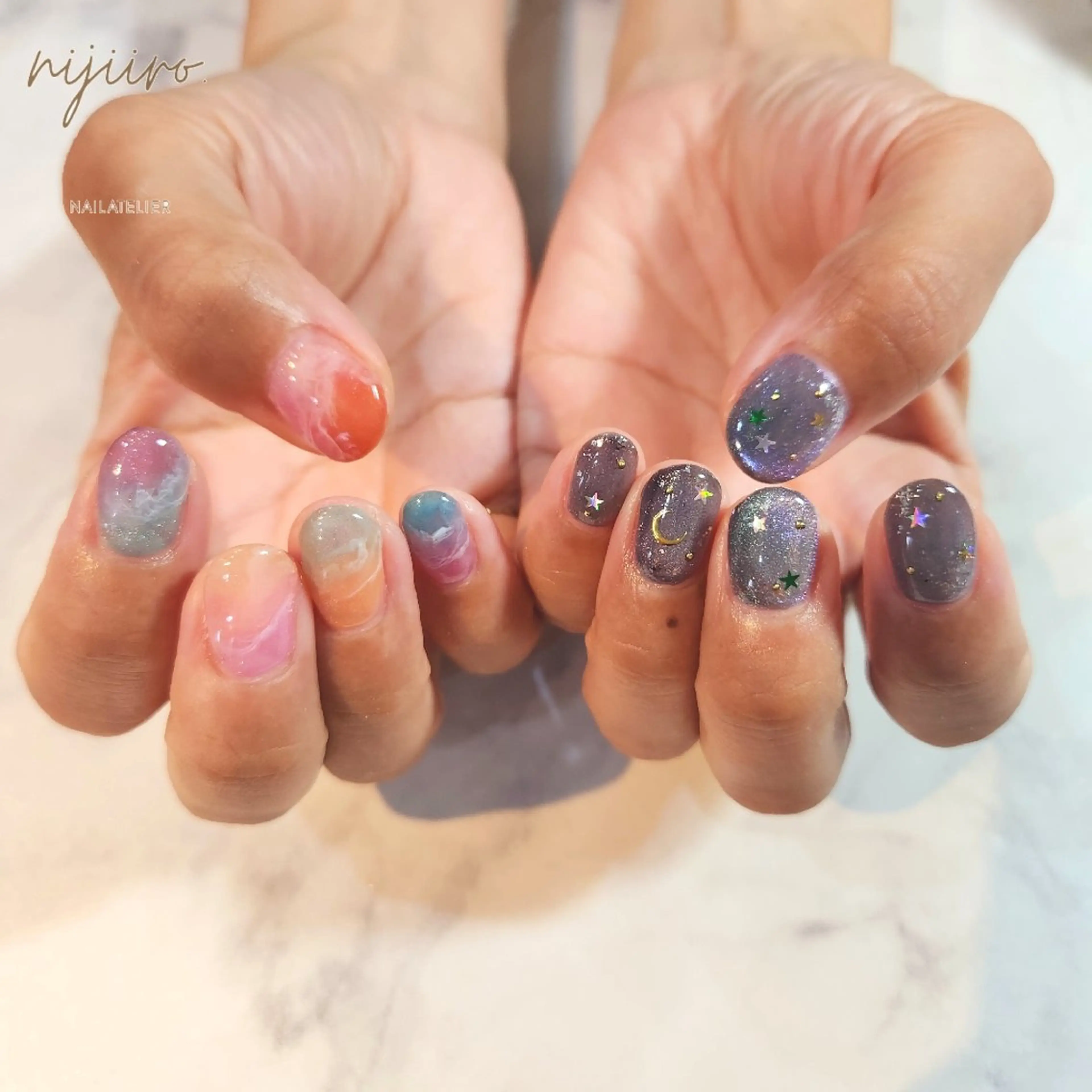 ネイル ハンドネイル nailatelier nijiiro.所属・nijiiro🌈 サトウのネイルデザイン