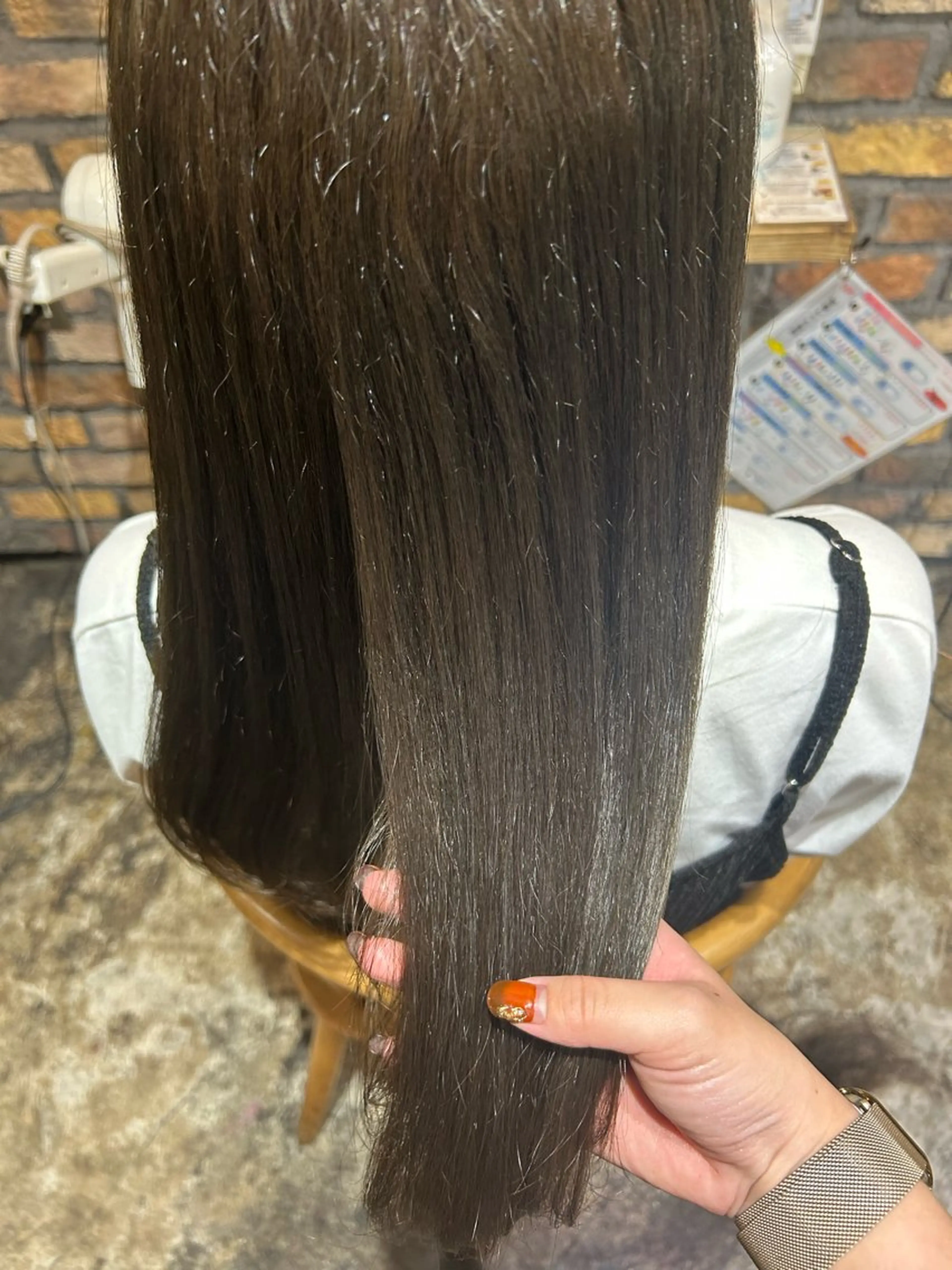 ロング カラー 透明感カラー グレージュ オリーブグレージュ オリーブグレー カット ヘアカラー 福村 彩夏のヘアスタイル