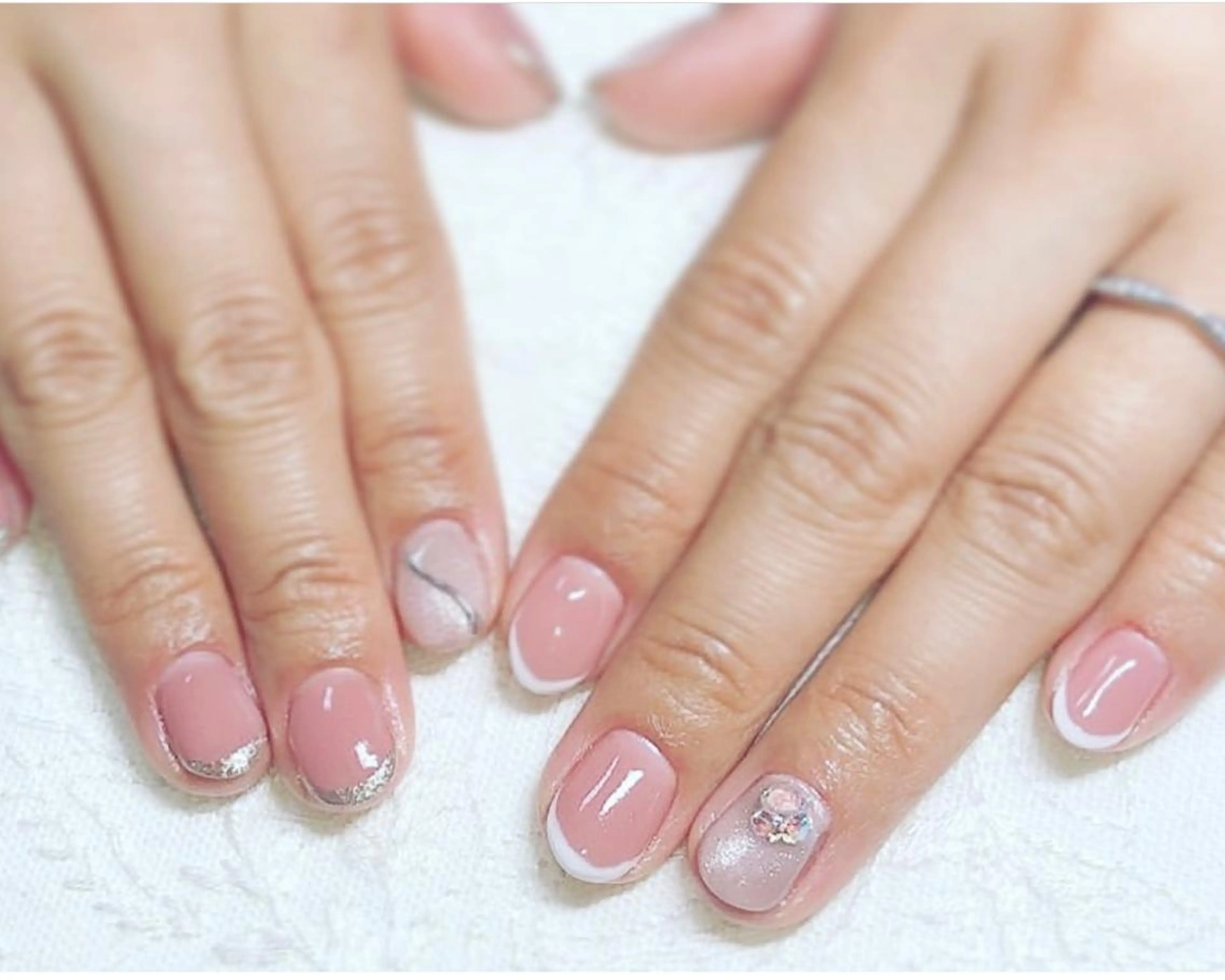 ネイル フレンチネイル ジェルネイル マグネットネイル ブライダルネイル A"nail ネイリストayanaのネイルデザイン